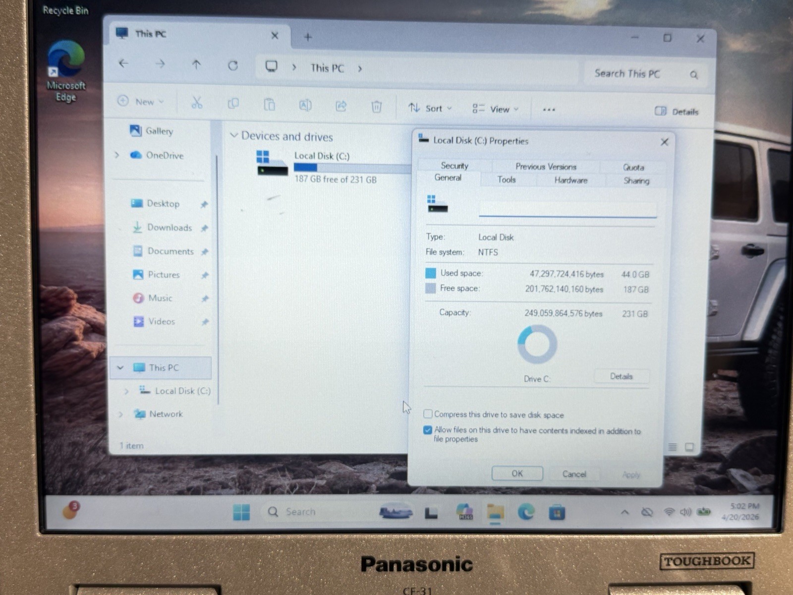 Panasonic Toughbook CF-31 I5-5300u@2.3ghz 16gb Ram 256 GB SSD Win11P 12230 HOURS