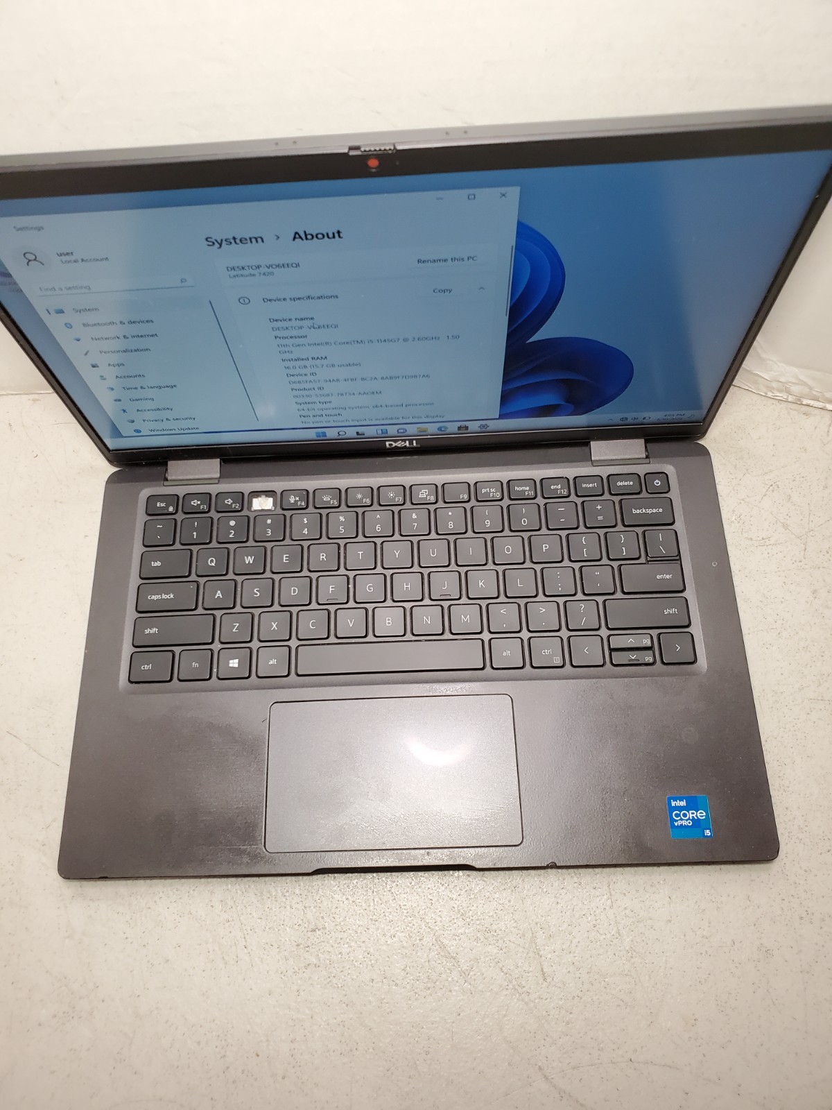 Dell Latitude 7420 14″ Laptop i5-1145G7 2.60GHz 16GB 256GB SSD Win11 #69