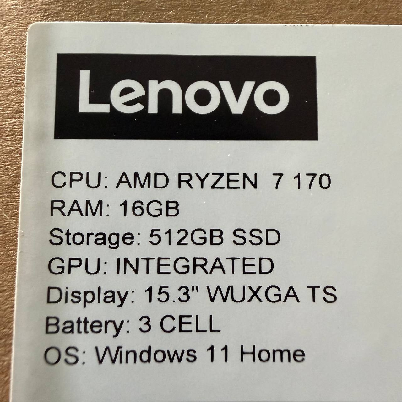 Lenovo IdeaPad Slim 3 15.3″ Touchscreen Laptop AMD Ryzen 7 170 16GB RAM 512GB