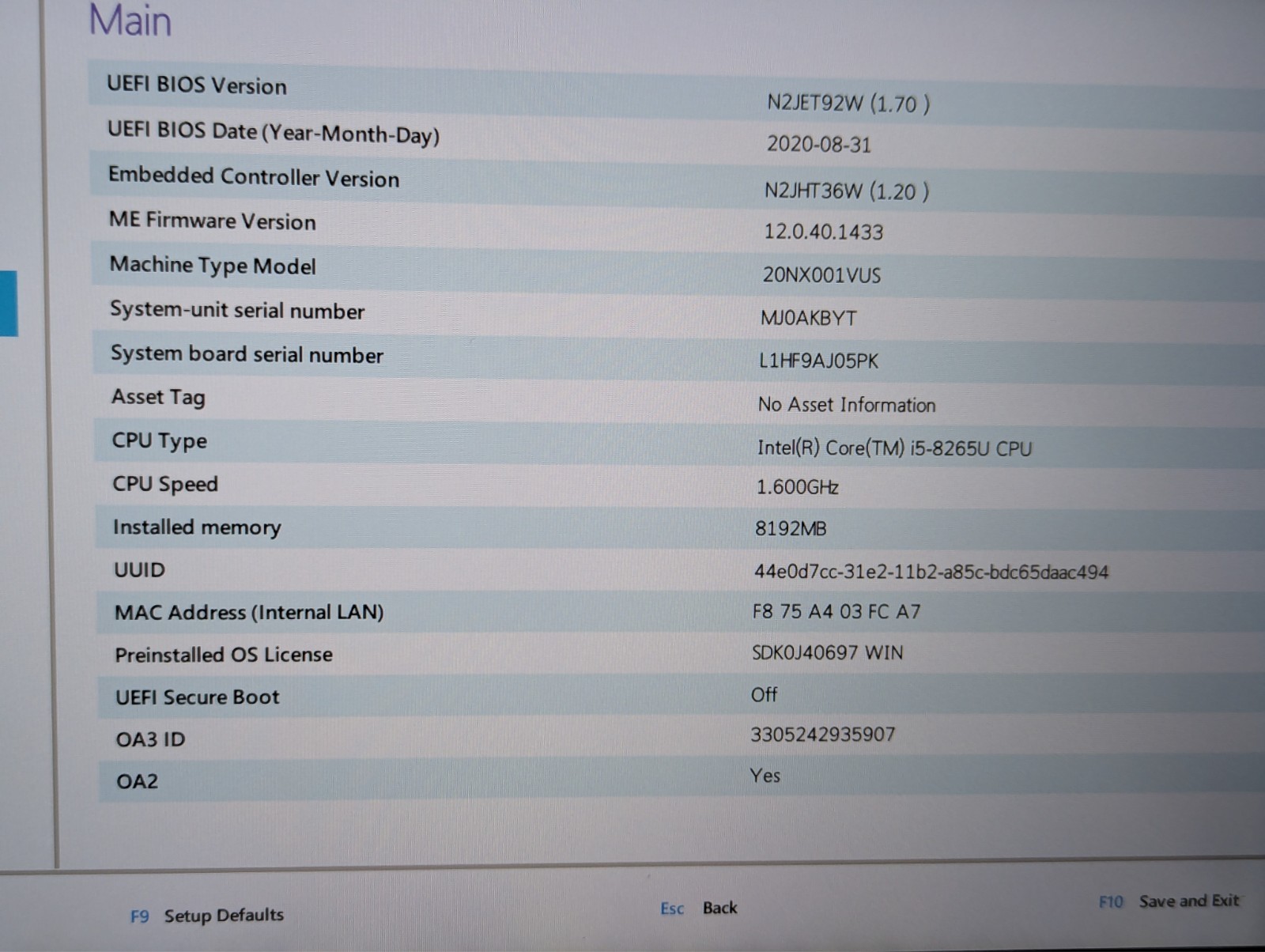 Incomplete Lenovo ThinkPad T490s 14″ Laptop Intel Core i5-8265U 1.60 GHz 8GB RAM