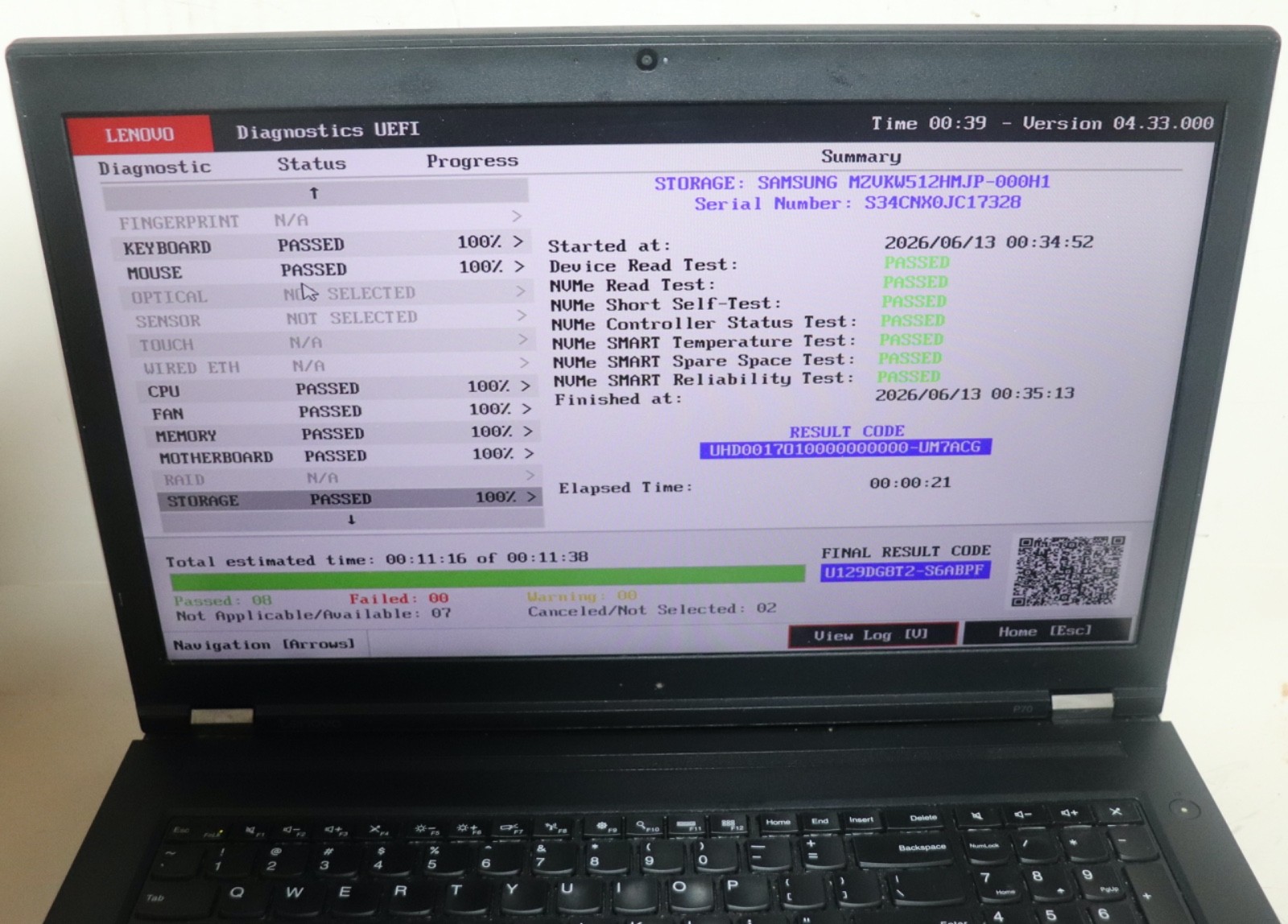 Lenovo ThinkPad P70|Intel core i7@2.70 GHz|32GB RAM |512GB SSD|WIN10.Prof|NVIDIA