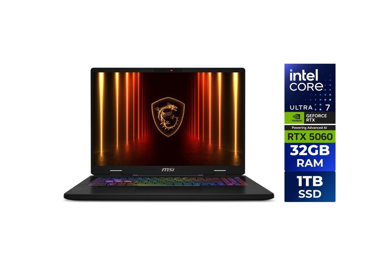 MSI CROSSHAIR A16 Gaming Laptop – 16″ QHD+ 240hz – Intel Core Ultra 7 255HX – Ge