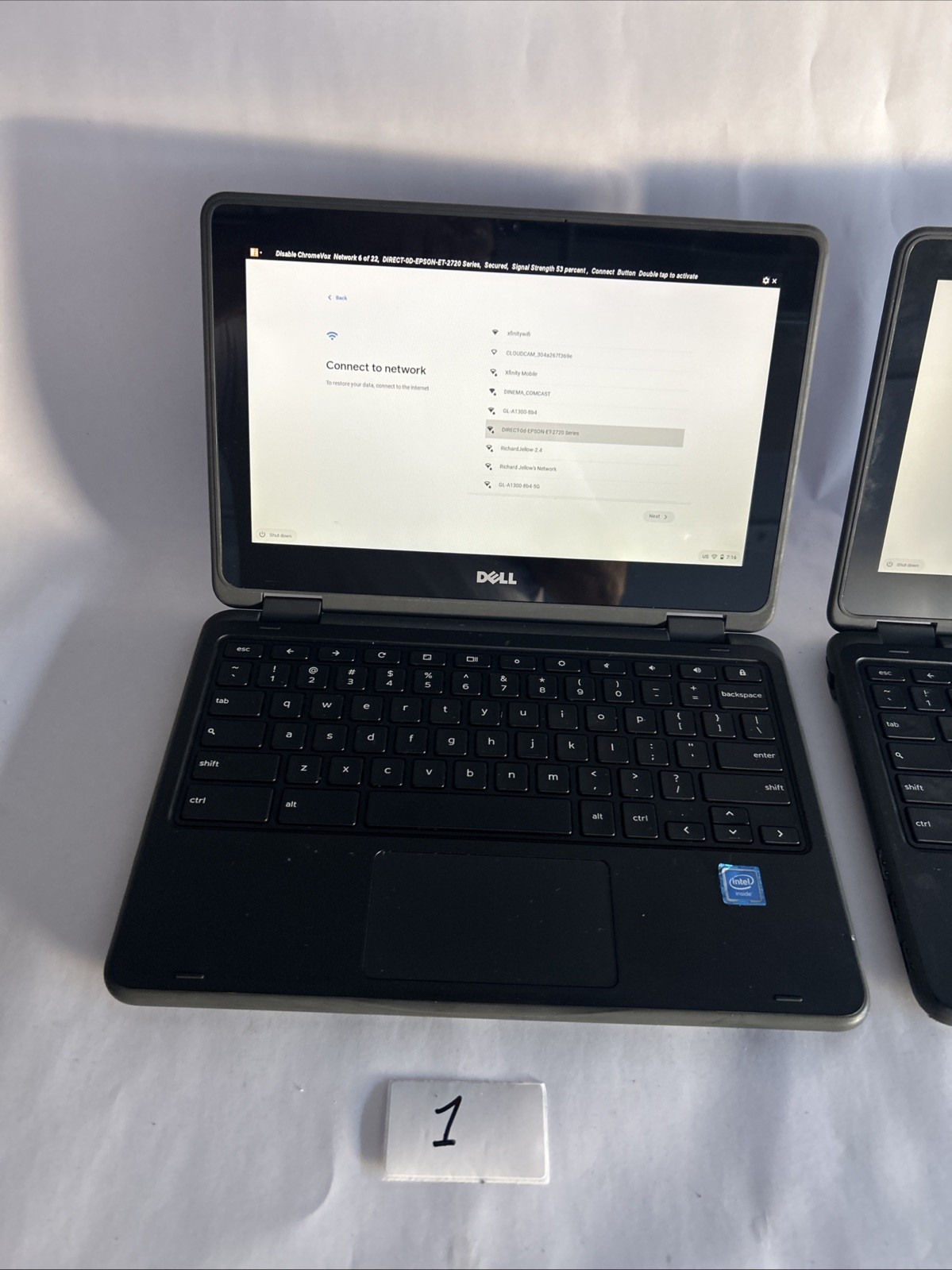 2 Dell Chromebook 3189 For Parts: Screen, Keyboard, Motherboard & More