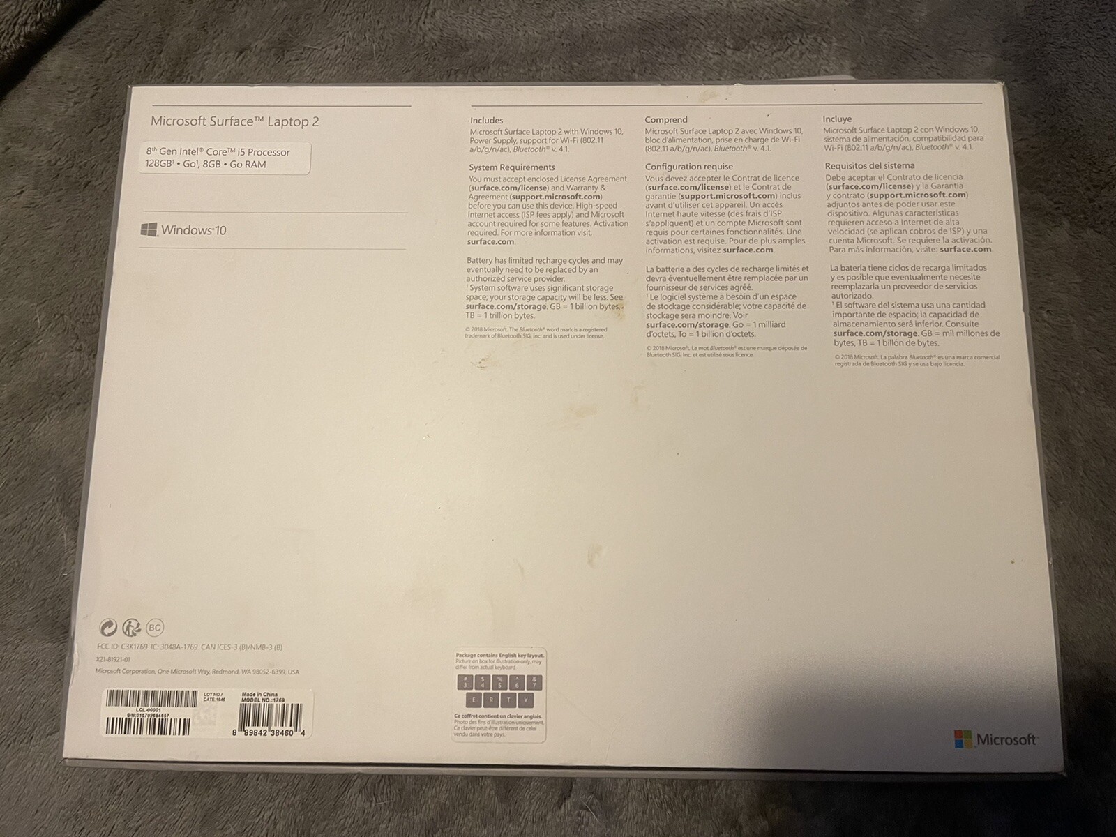 Microsoft Surface Laptop 2 13.5 inch (128GB, Intel Core i5 8th Gen., 1.60GHz,…