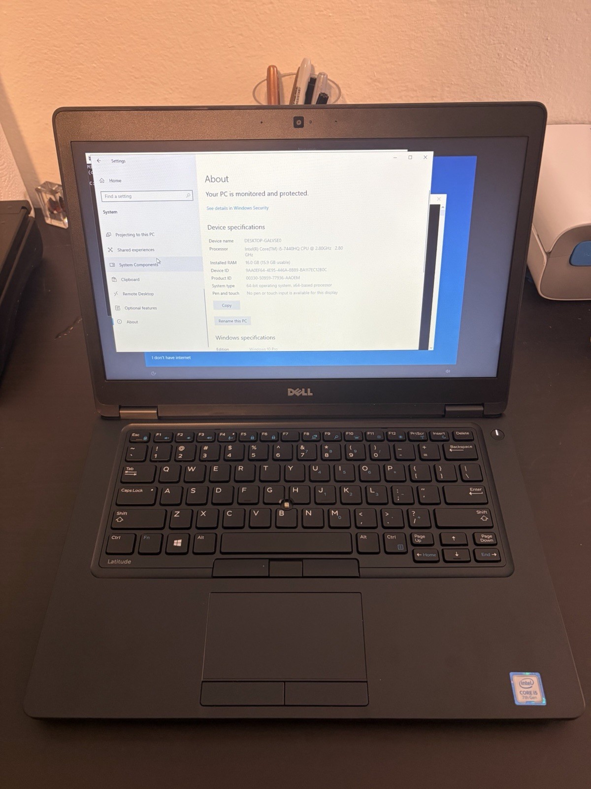 Dell Latitude 5480 14” FHD | i5-7440HQ | 16GB RAM | 256GB SSD | WIN 10