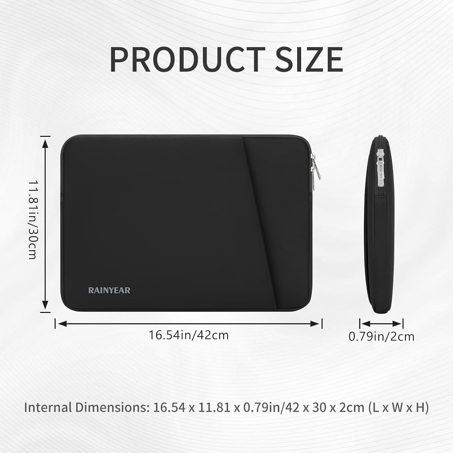 Portable 17 Inch Laptop Sleeve with Front Pocket, Briefcase for HP/Dell/Lenovo/A