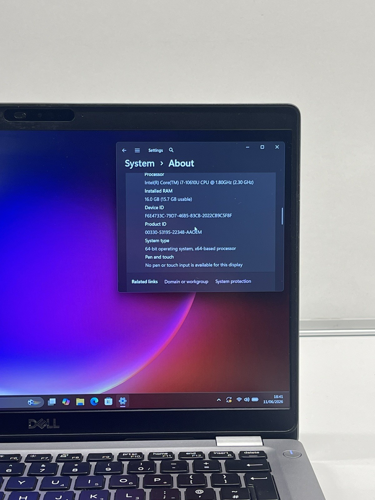 Dell Latitude 5310 Laptop Intel i7-10th 16GB DDR4 RAM 256GB SSD Windows 11 Pro