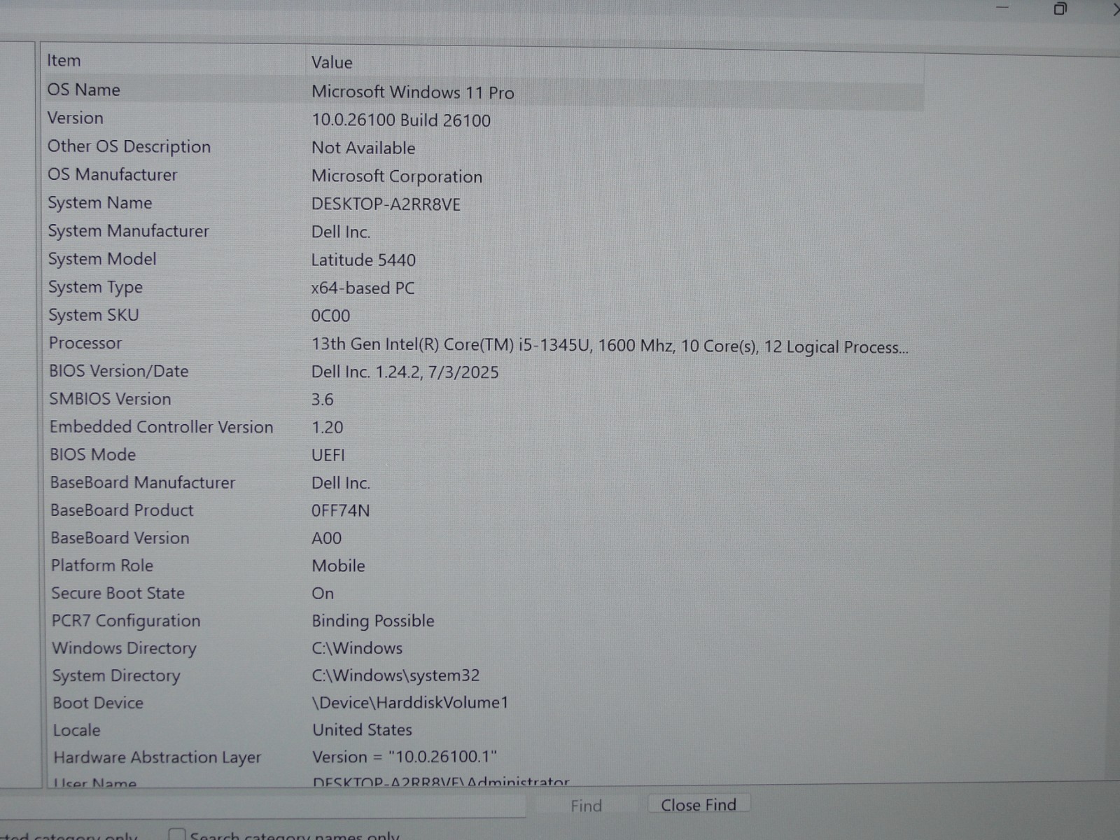 Dell Latitude 5440 15.6″ FHD Intel Core i5-1345U 1.6GHz 16GB 256GB Win11Pro+PA