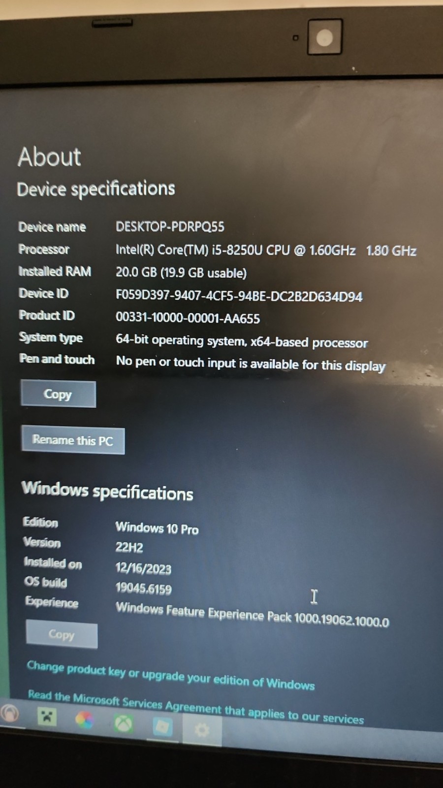Acer TravelMate P214-51 14″ Intel Core i5-8250U @ 1.60 GHz 8GB 256GB SSD READ