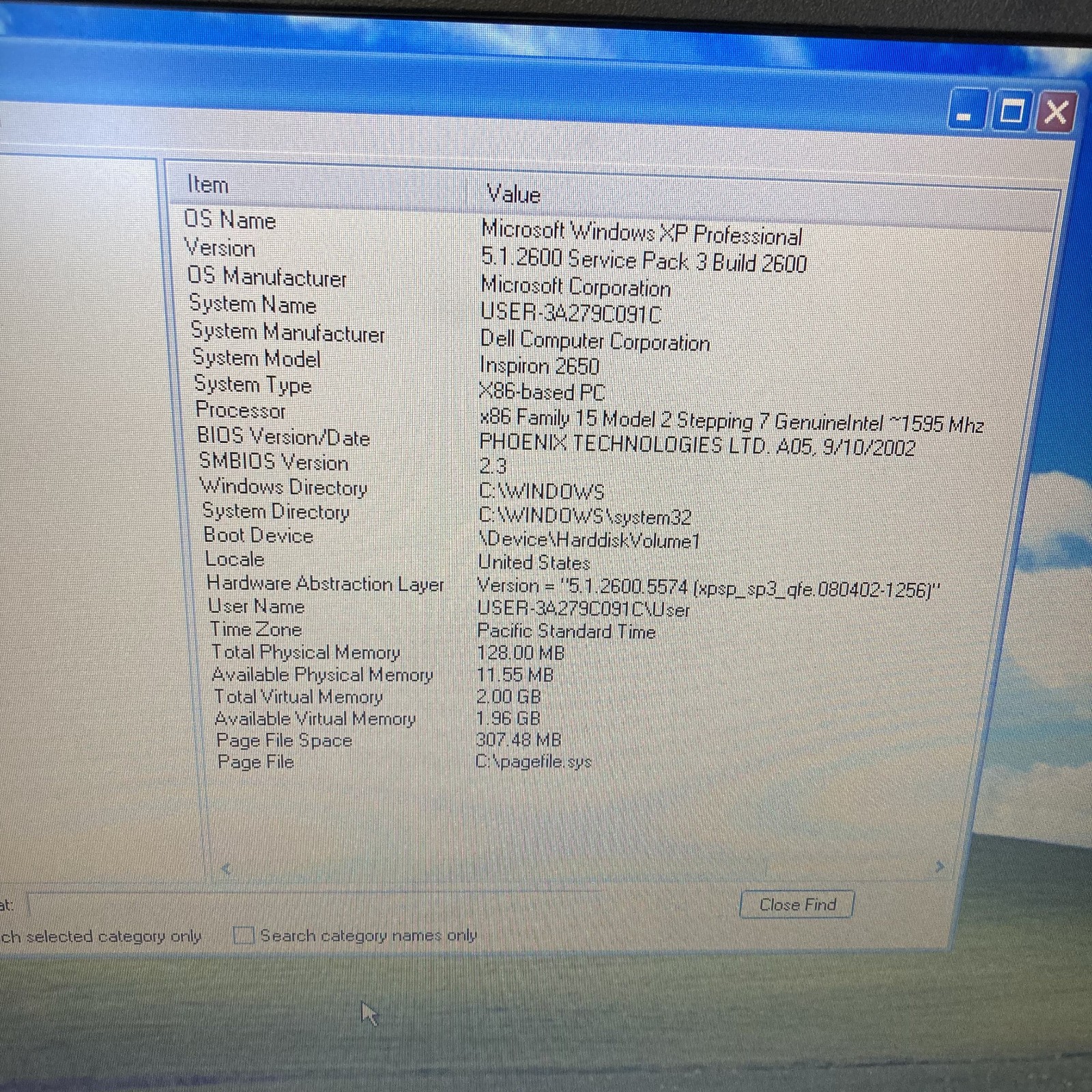 Dell Inspiron 2650 Retro Gaming Laptop Celeron Mobile 1.60GHz 128MB RAM 20GB HDD