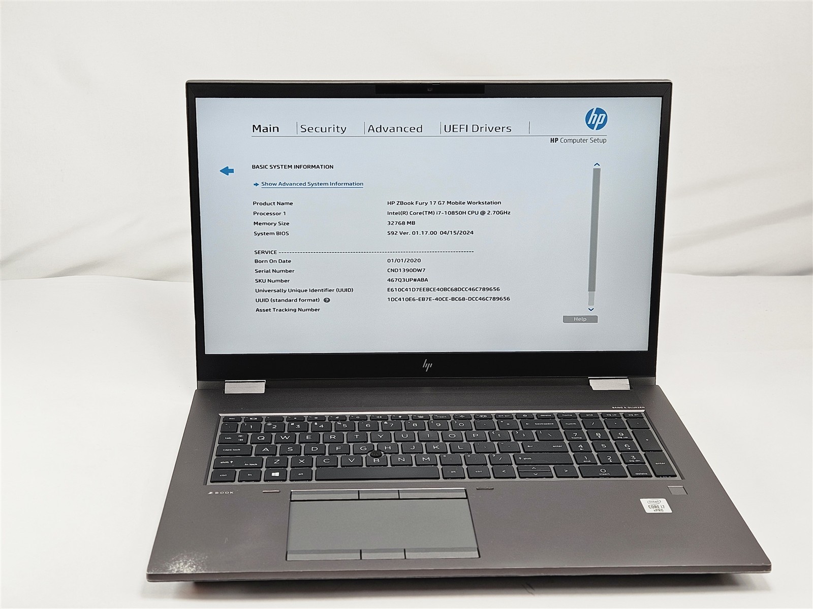 HP 17.3″ ZBook Fury 17 G7 Intel Core i7-10850H 32GB 512GB SSD Gray RTX 4000