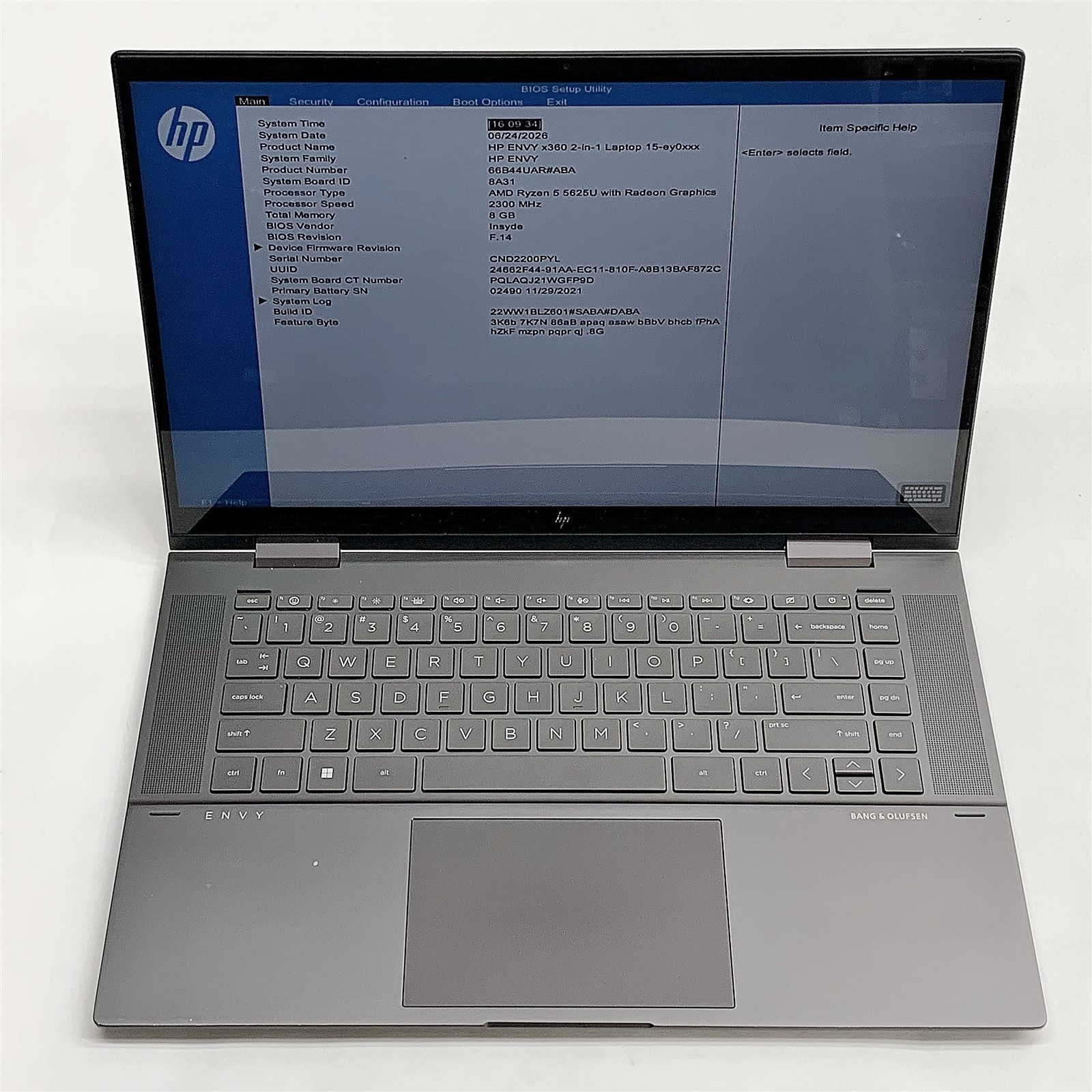 HP Envy 15-ey0013dx Laptop AMD Ryzen 5 5625U 2.30GHZ 15.6″ Touch FHD 8GB NO HDD