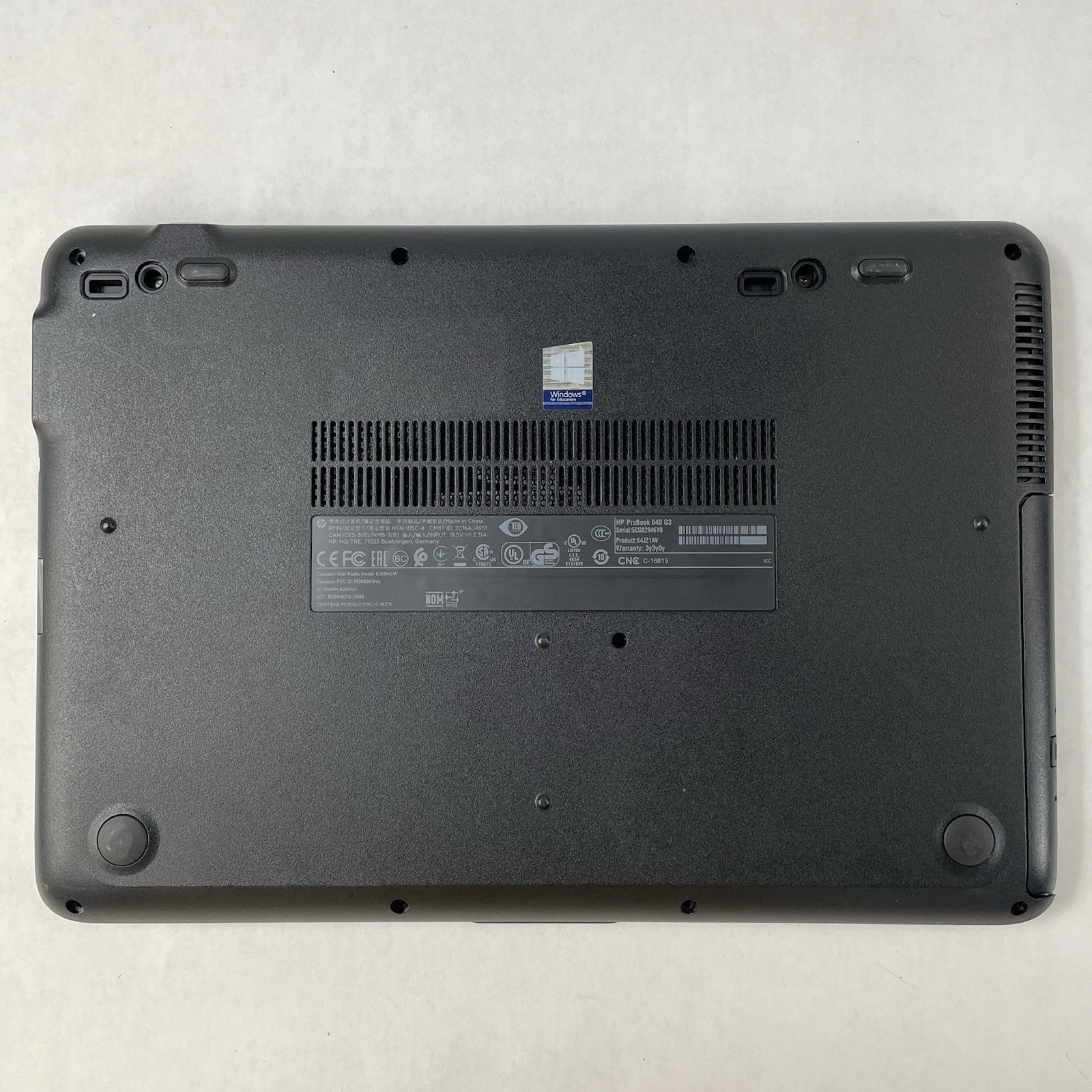 HP ProBook 640 G3 14″ i5-7200U 2.50 GHz 8 GB RAM No SSD/OS/AC