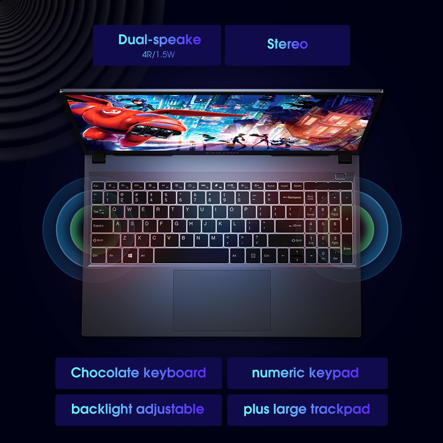 CHUWI 14.1” Laptop Computer Intel Core 8GB RAM 512GB SSD WiFi Windows 11