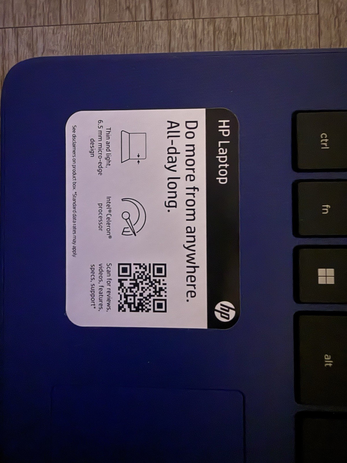 HP Laptop (14-dq0055dx) 14″- blue + charger