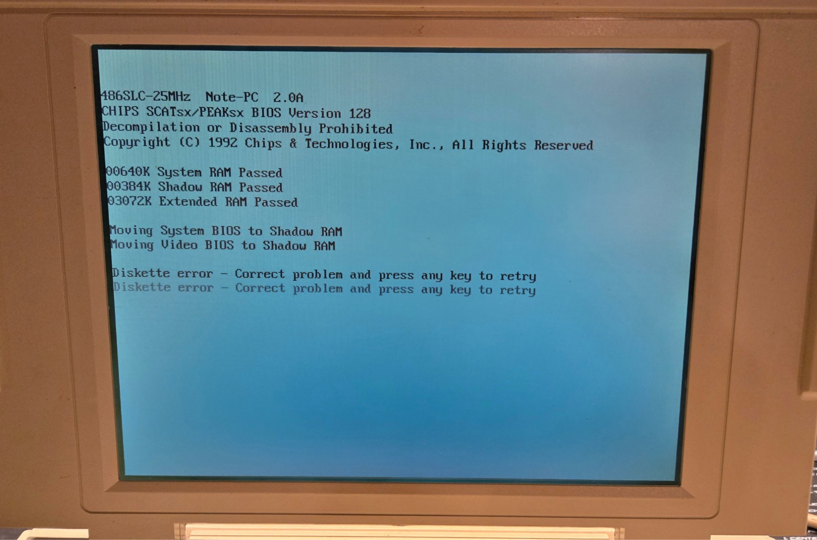 Vintage Inex 4100 (Cyrix Cx486SLC @ 25 MHz, 4 MB RAM, MS-DOS 6.22/Windows 3.1)