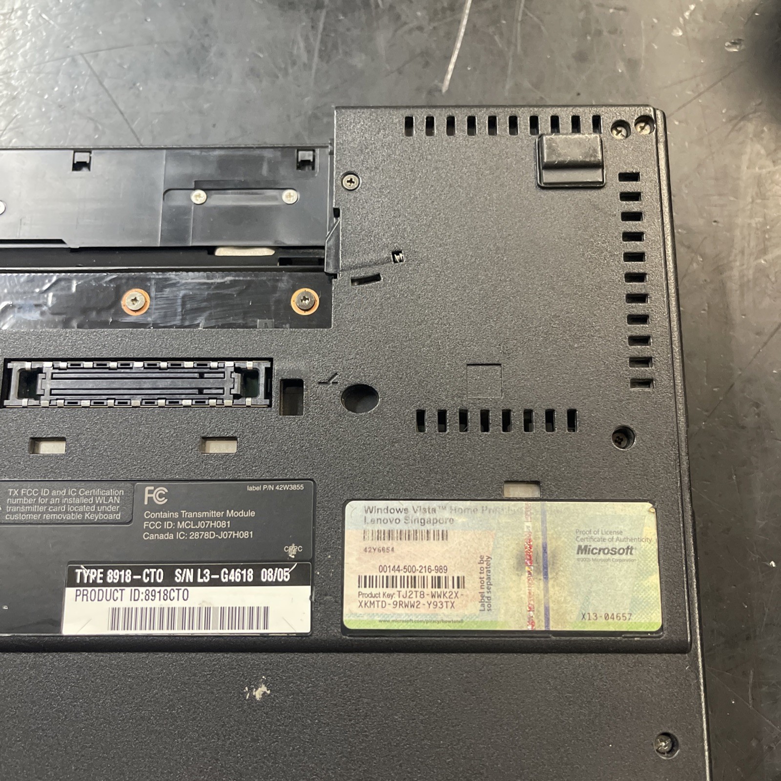Lenovo ThinkPad R61 15″ Laptop Intel Celeron 540-Missing battery