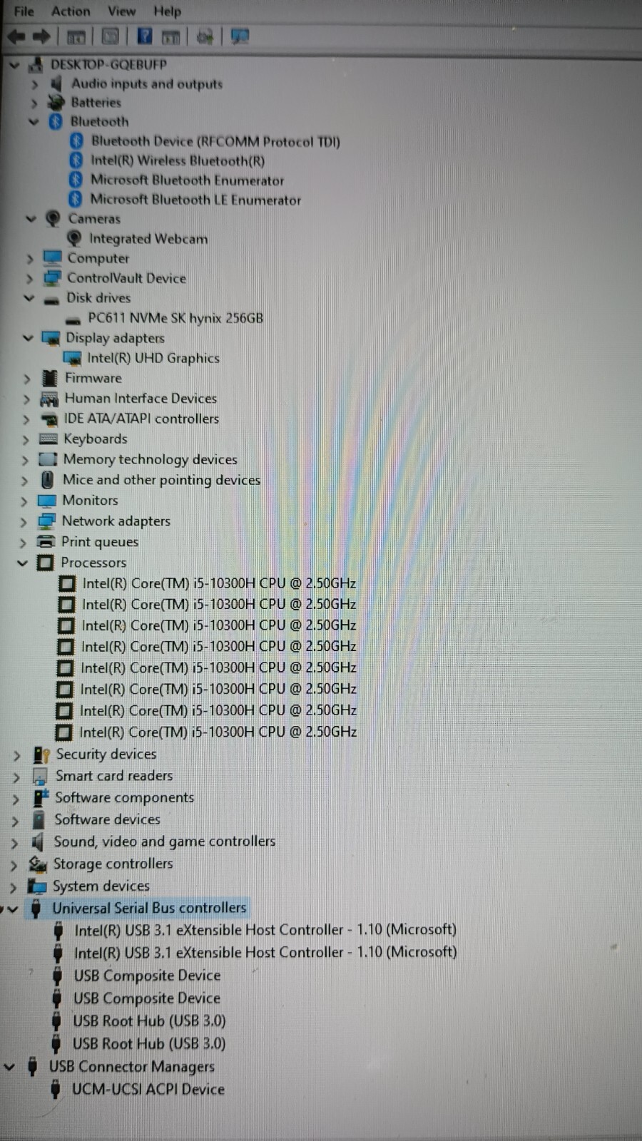 4122 Latitude 5411 w/charger. i5-10300H.16GB.256GB NVMe.14″FHD. W11 Pro