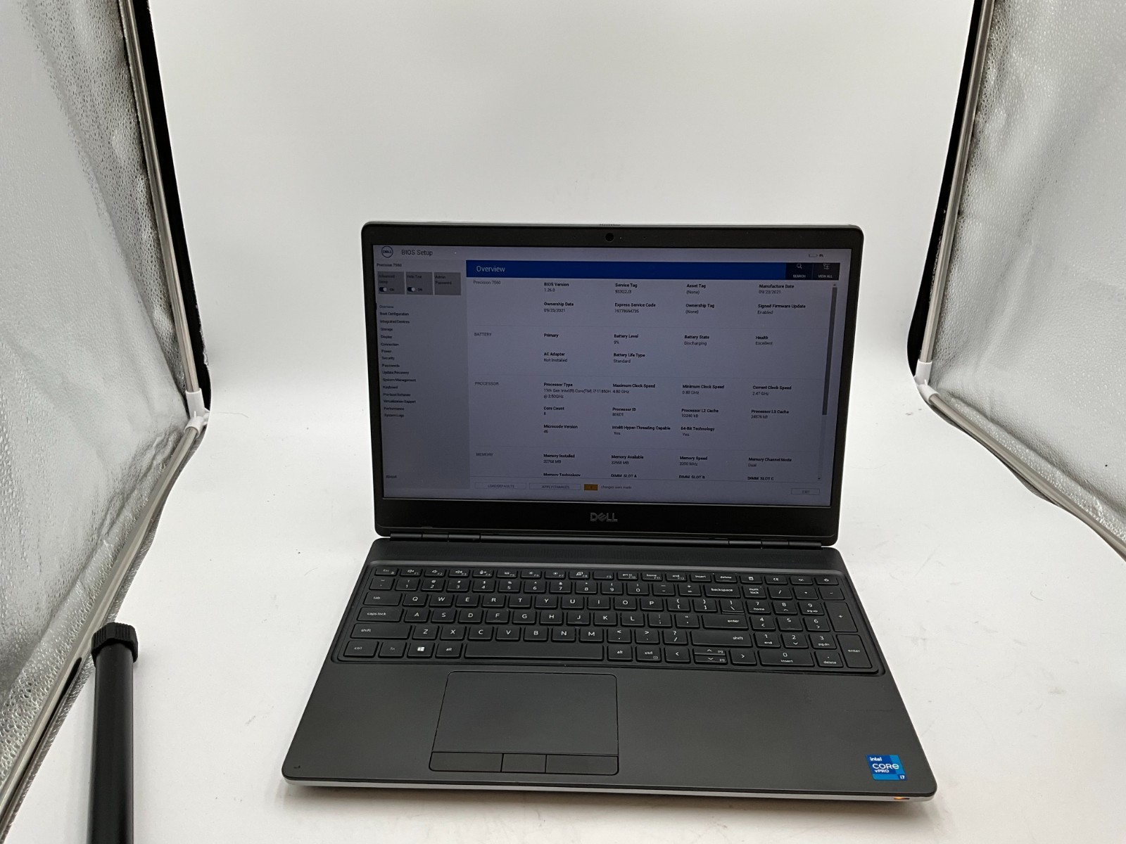 DELL Precision 7560 i7-11850H 2.50g 32GB 1TB T1200 15.6″ WIN11 Laptop 933Q2J3