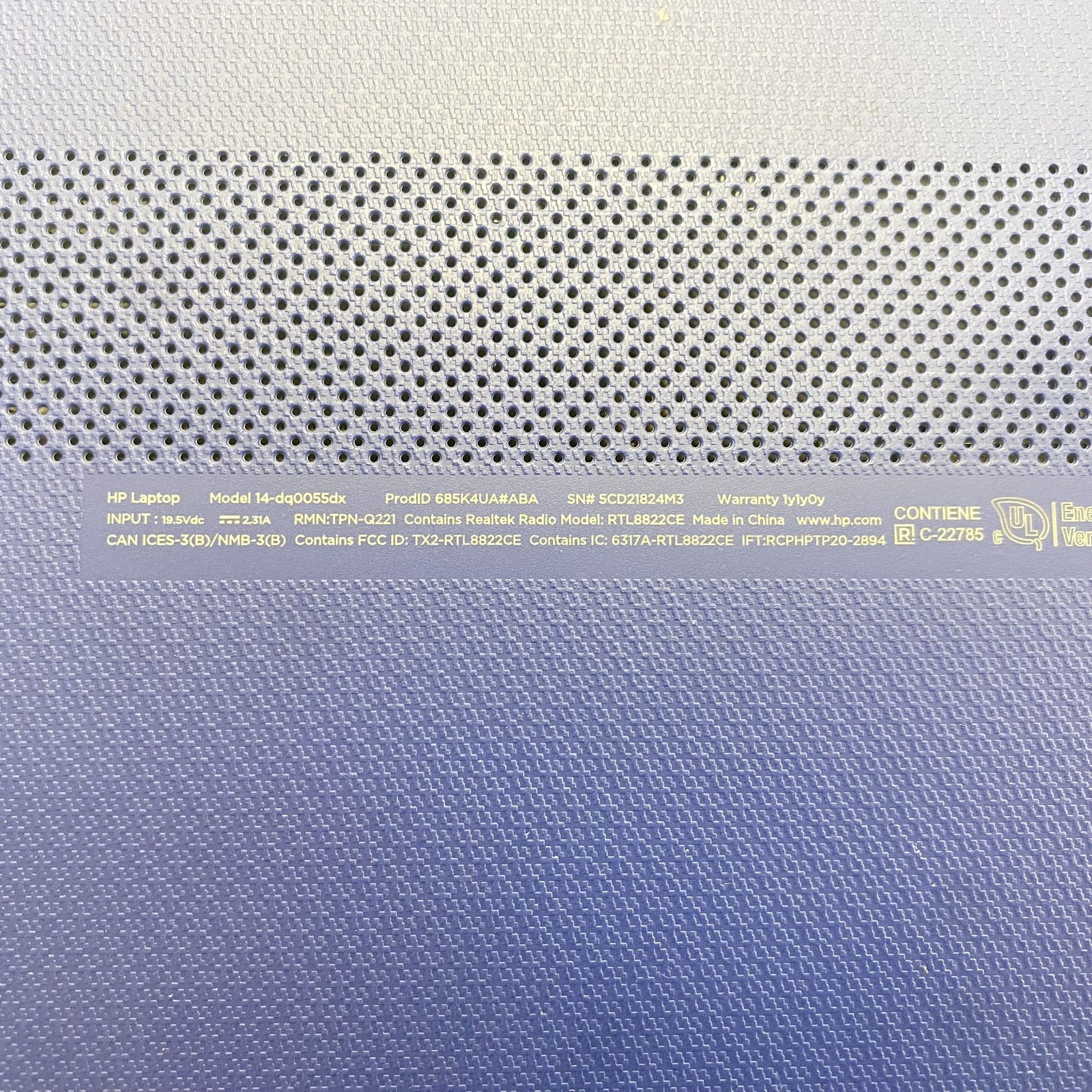 HP 14-dq0055dx 14″ Laptop Intel Windows 11 Blue Tested Working
