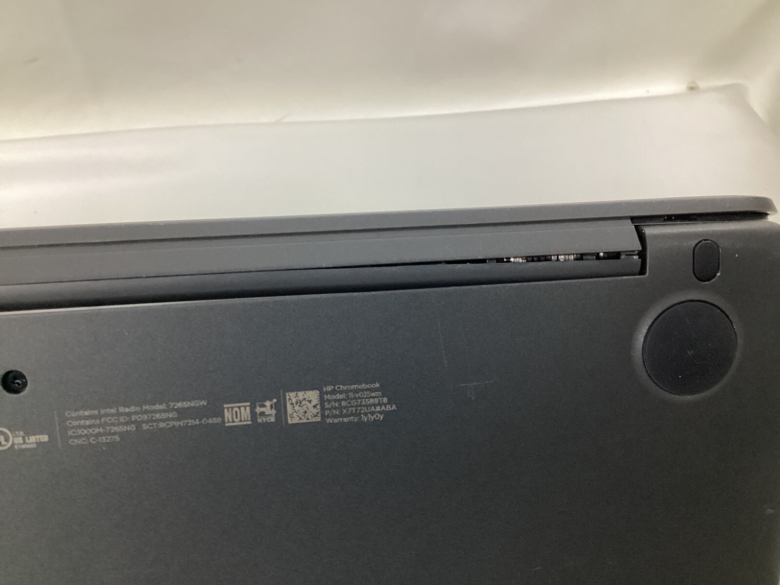 HP 11V025WM 11.6″ Chromebook Intel Celeron N3060 4GB RAM 16GB eMMC