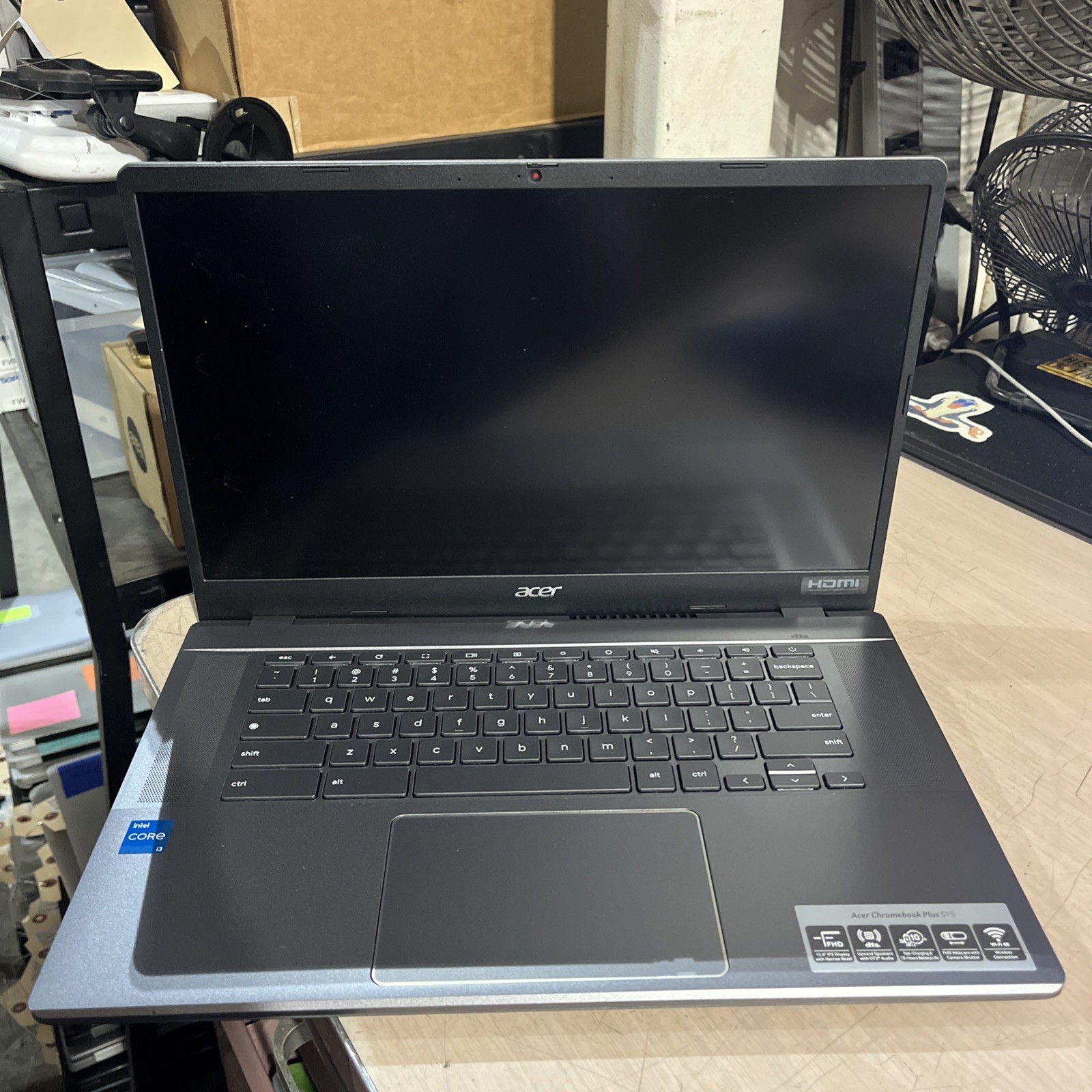 ACER CHROMEBOOK PLUS S15 INTEL CORE I3 8GB RAM NO HD