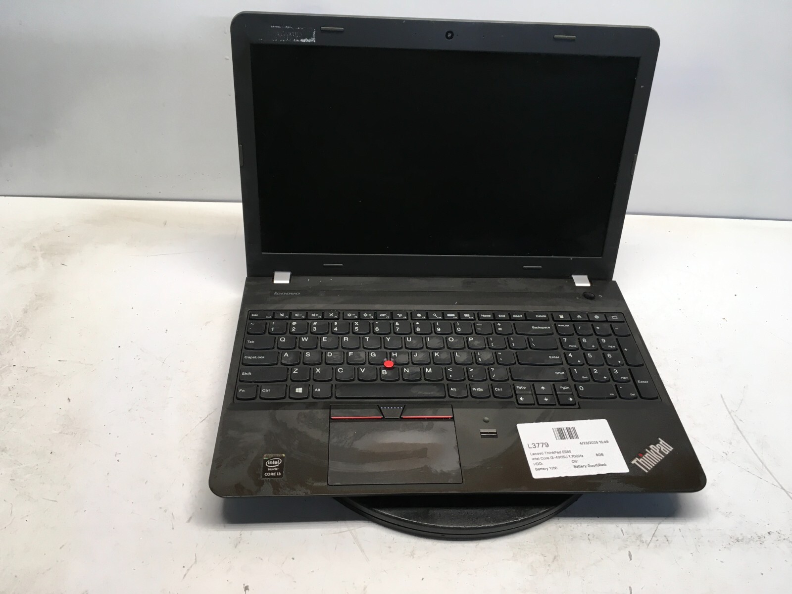 Lenovo ThinkPad E550 Intel Core i3-4005U 1.70GHz 8GB NO HDD