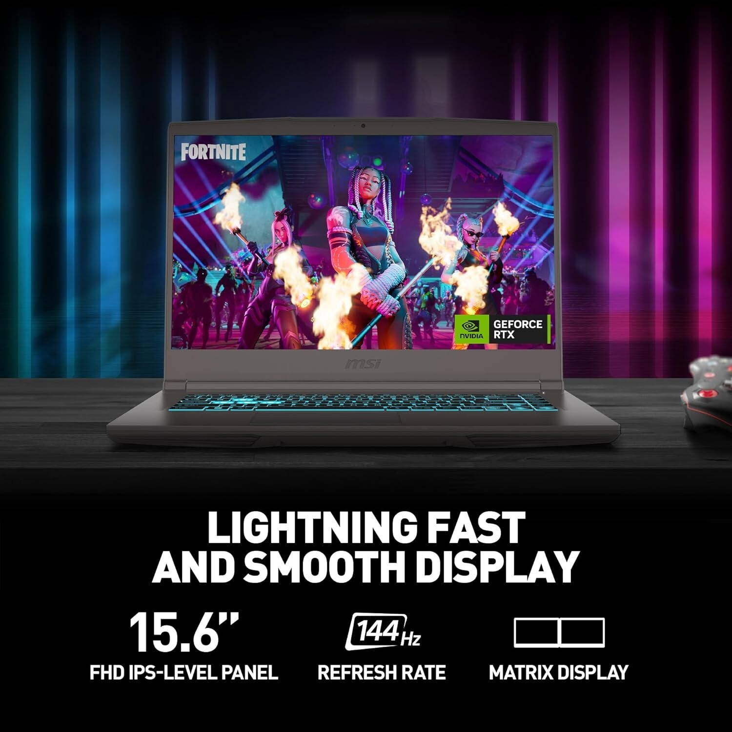MSI Thin 15 15.6” 144Hz FHD Gaming Laptop: RTX 4050 i7-12650H B12VE-2023US NEW