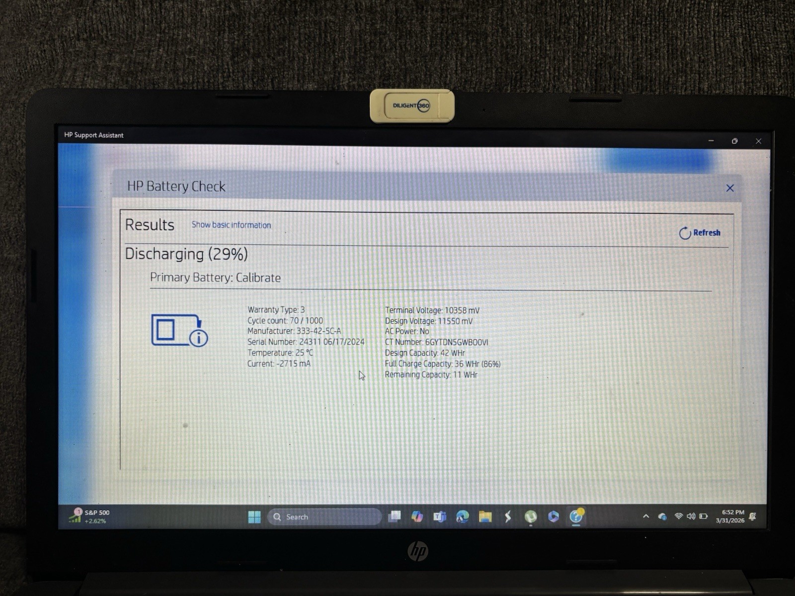 HP 250 G7 Notebook Intel Core i3-1005G1 16GB RAM