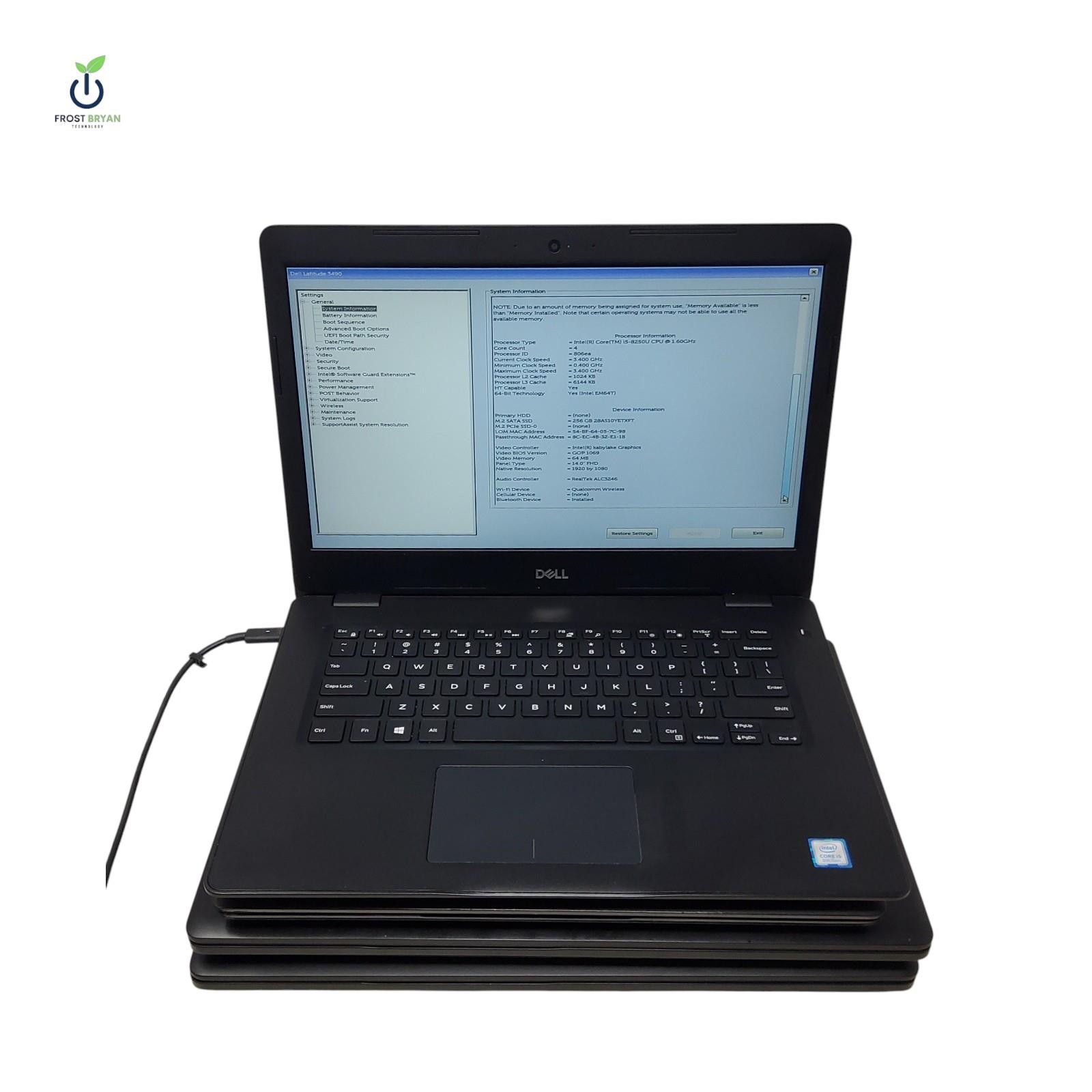 Lot of 4 Dell Latitude 3490 3400 5590 i5-8th Gen 8/256GB No OS Grade C/D [Read]