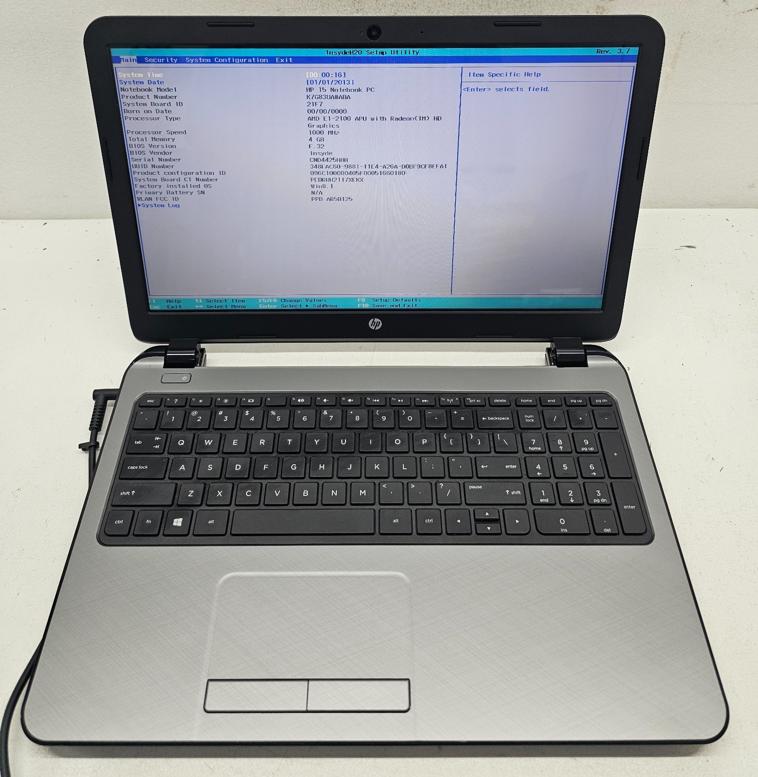 HP 15-g042cy 15.6″ Laptop AMD E1-2100 4GB Ram NO HD/OS/BATT (FL)