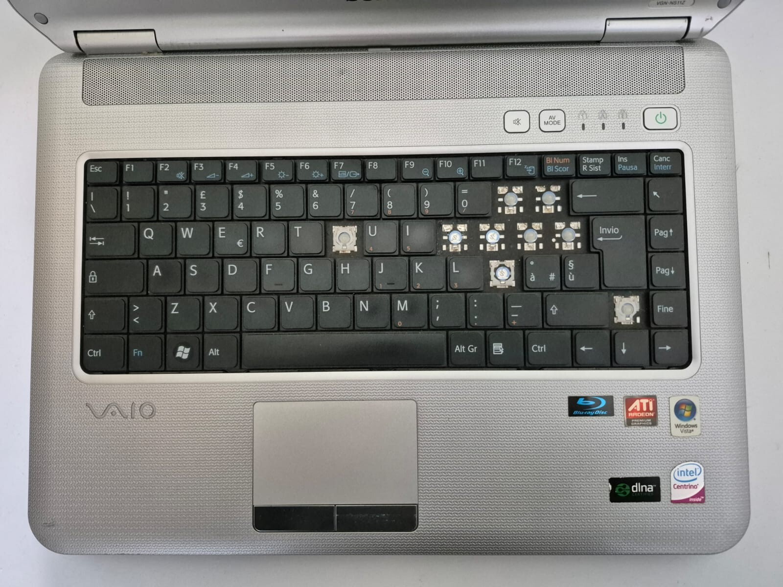 Sony Vaio Laptop Vgn-NS11Z Cpu Intel Core 2 Duo T5800 2.00MHz Broken For Parts