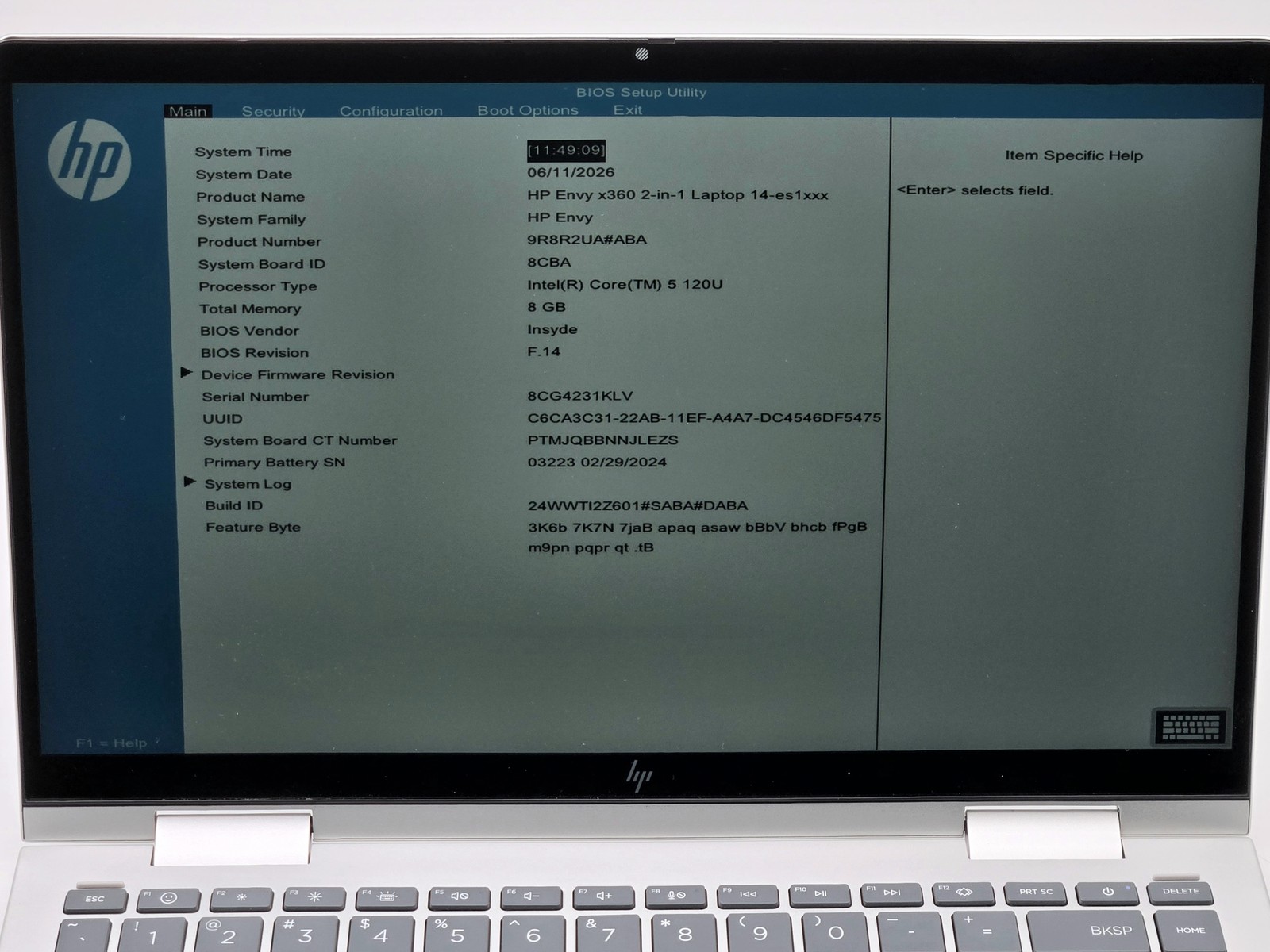 HP Envy x360 Laptop 14-es1013dx 2-in-1 14″ FHD Touch 5 120U 512GB 8GB W11