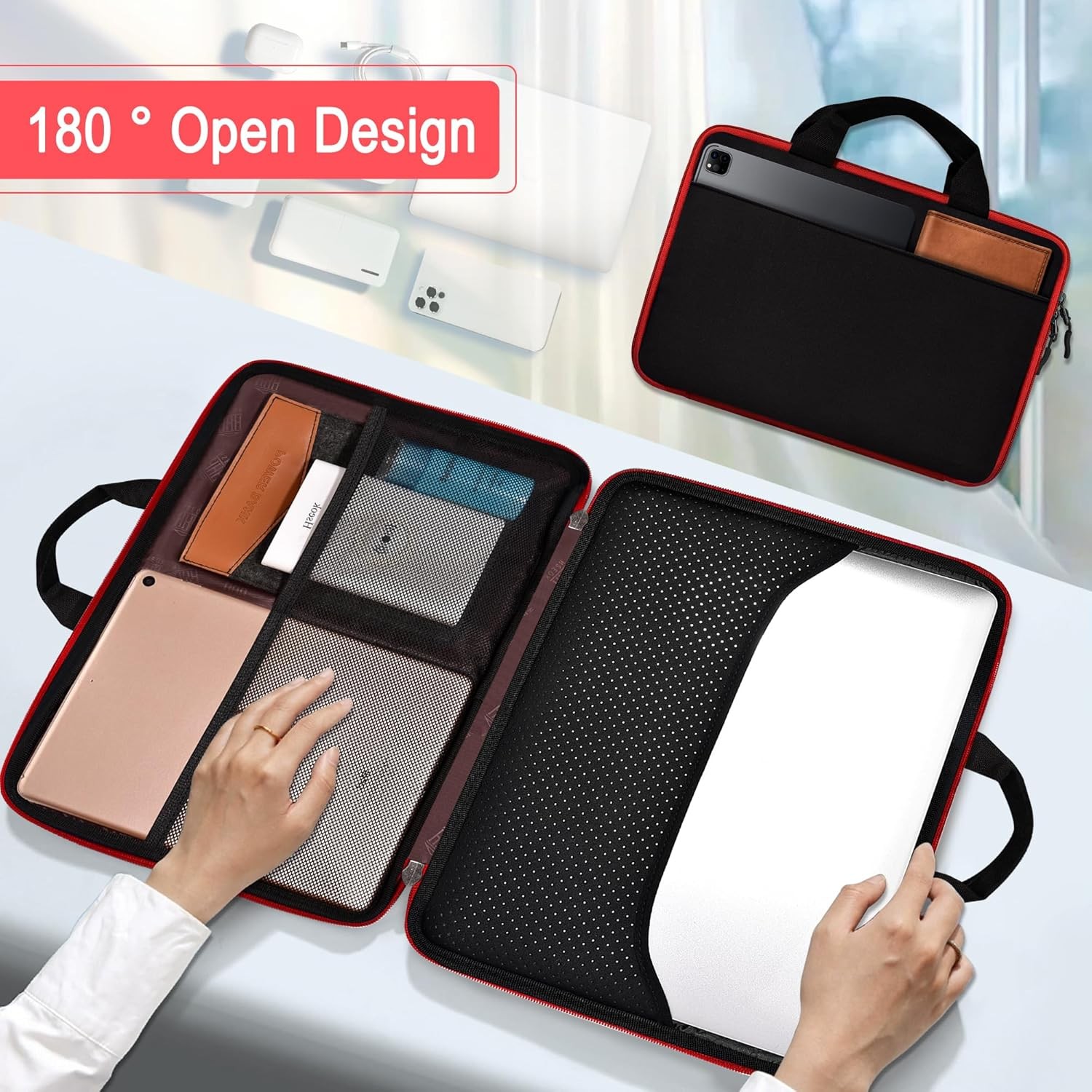 Laptop Case 13.3-14 Inch Sleeve, TSA Shockproof Handbag for MacBook Neo/Pro 14 M