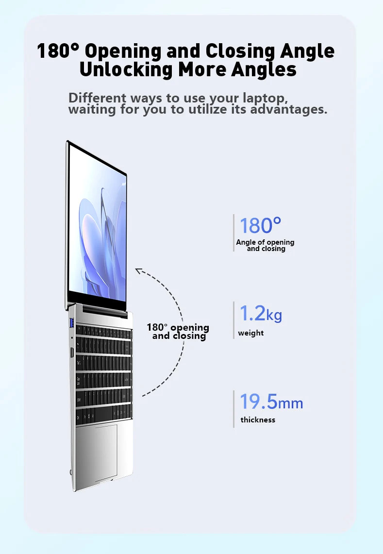 14.1″ Ultra Slim Laptop 16GB RAM 2TB SSD Intel N3700 Notebook Windows 11 Pro.