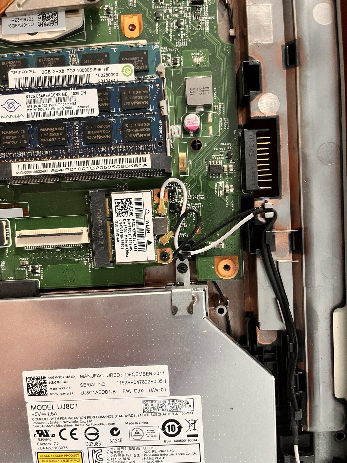 Dell Inspiron N5040 Laptop & Power Supply & Optical Mouse For Parts No HardDrive