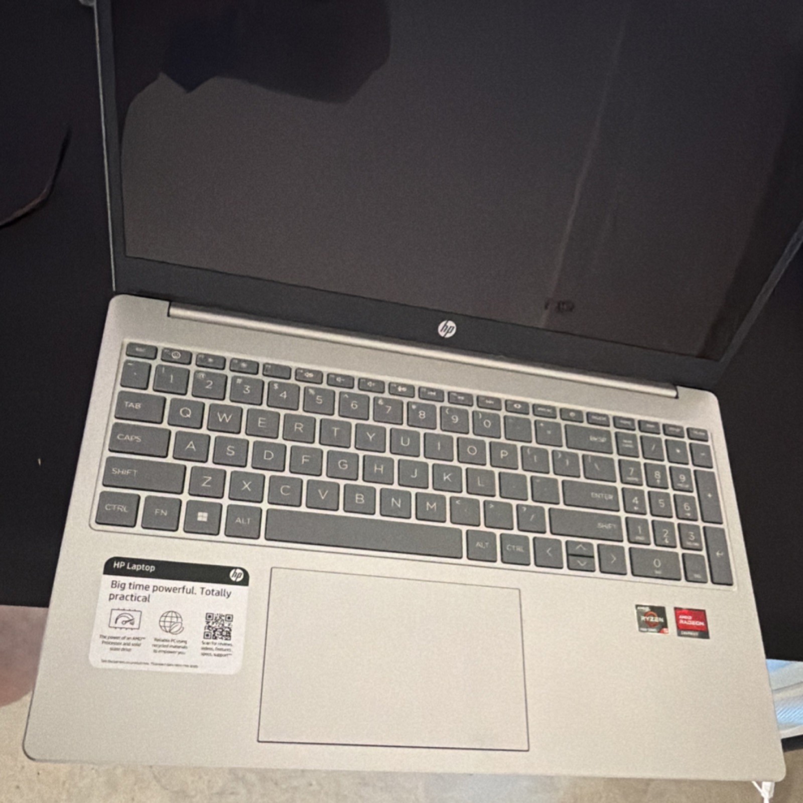 HP Laptop AMD Ryzen 5 7000 Series, Radeon Graphics, Silver Notebook