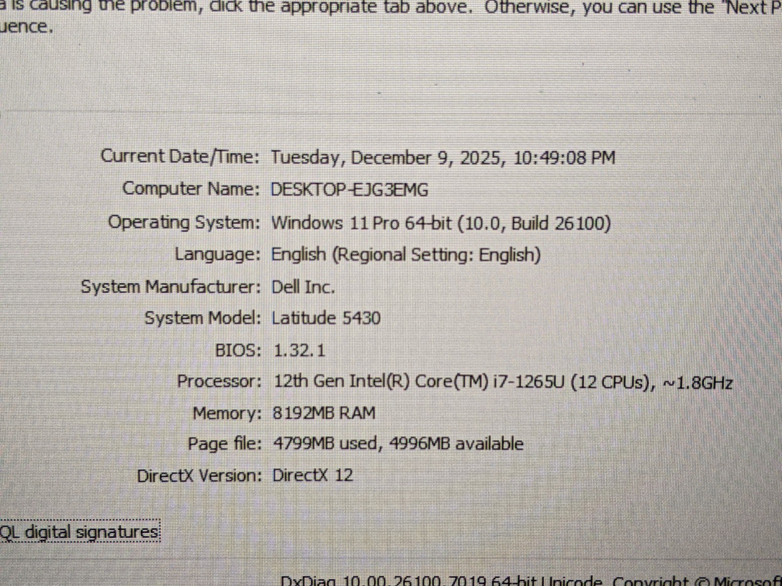Dell Latitude 5430 14″FHD i7-12th 1.8GHz 8GB 512GB SSD W11P ExcellentBattery +PA