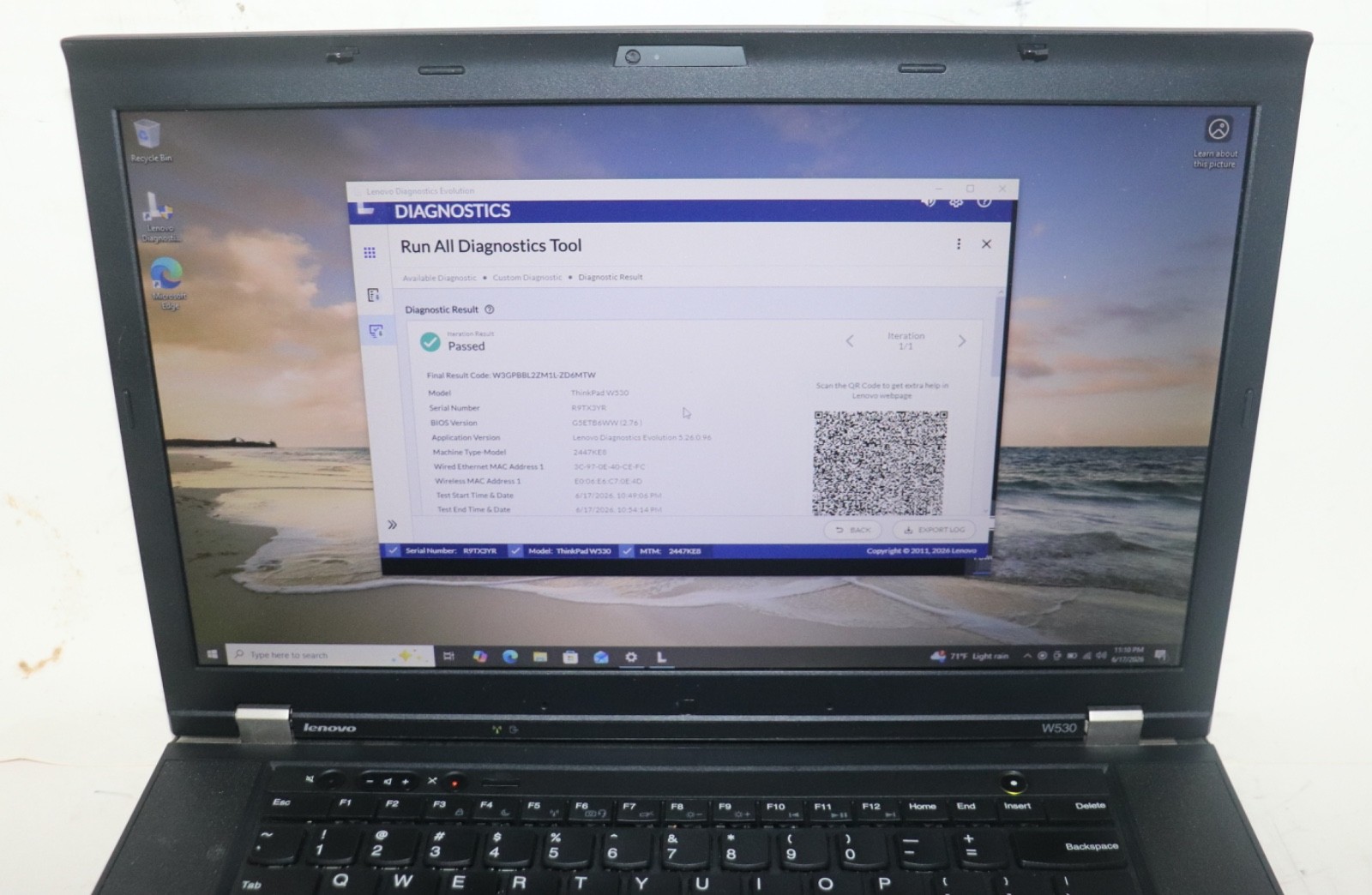 Lenovo ThinkPad W530|Core i7@2.60 GHz|16GB RAM 256SSD|WIN 10. PROF|NVIDIA|WiFi
