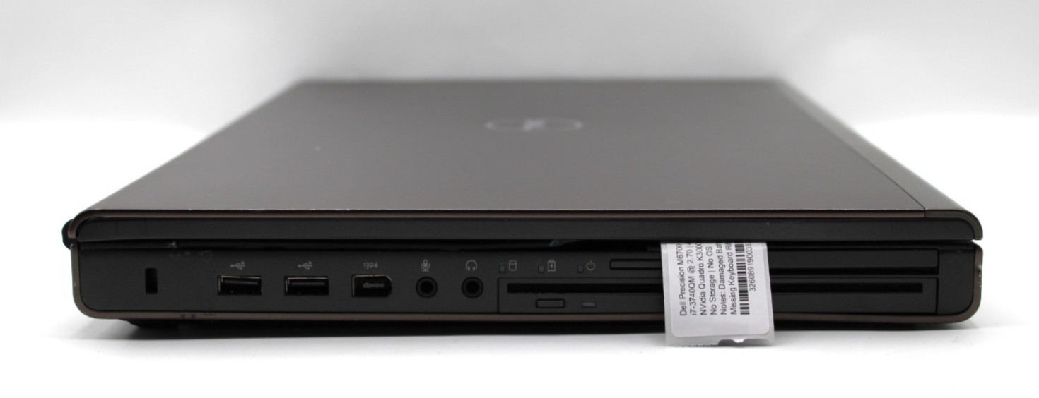 Dell Precision M6700 i7-3740QM@2.70GHz 4GB DDR3 NO STORAGE OR OS *USED/TESTED*