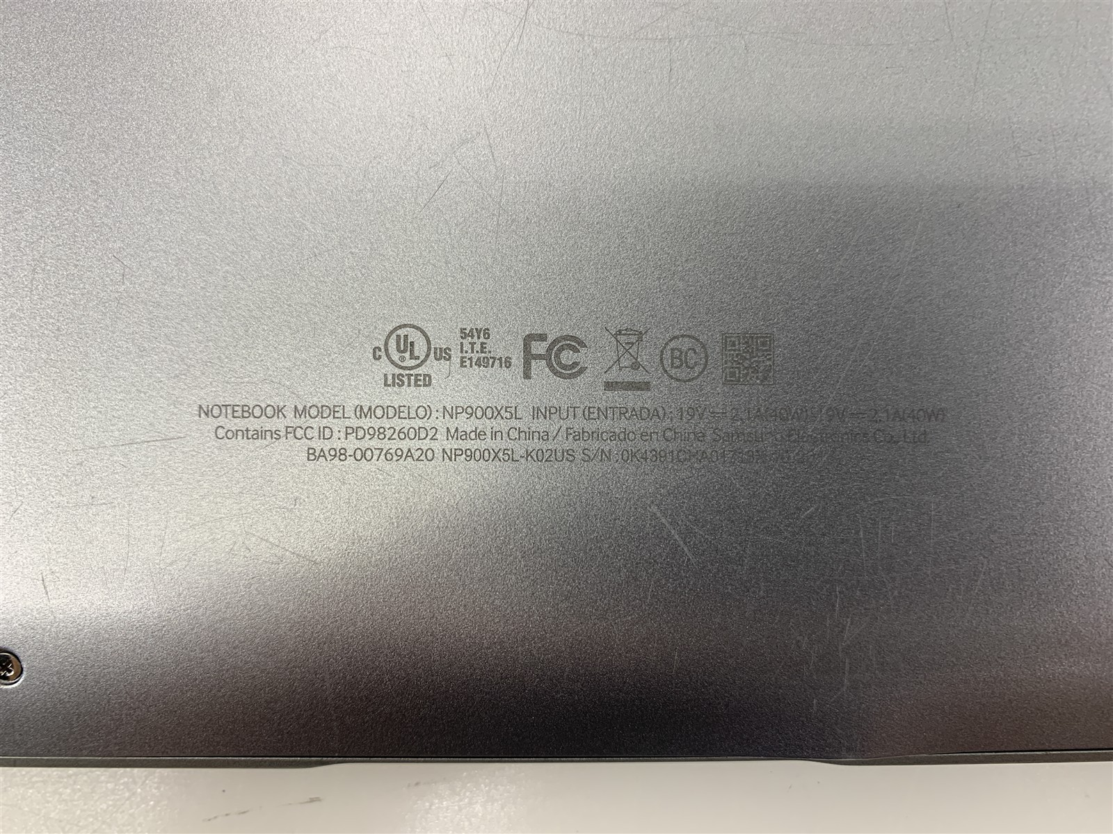 Samsung Notebook 9 15″ i7-6500U 8GB RAM 256GB SSD Win 11