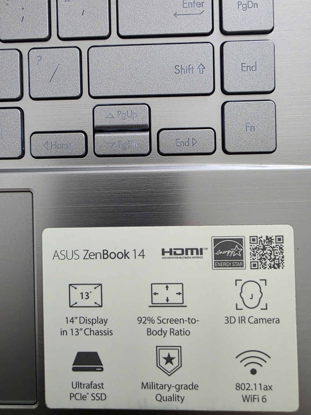 ASUS ZenBook 14 Q407I 14″ FHD Ryzen 5 4500U 2.3GHz 8GB 500GB NVMe NVIDIA Win11H