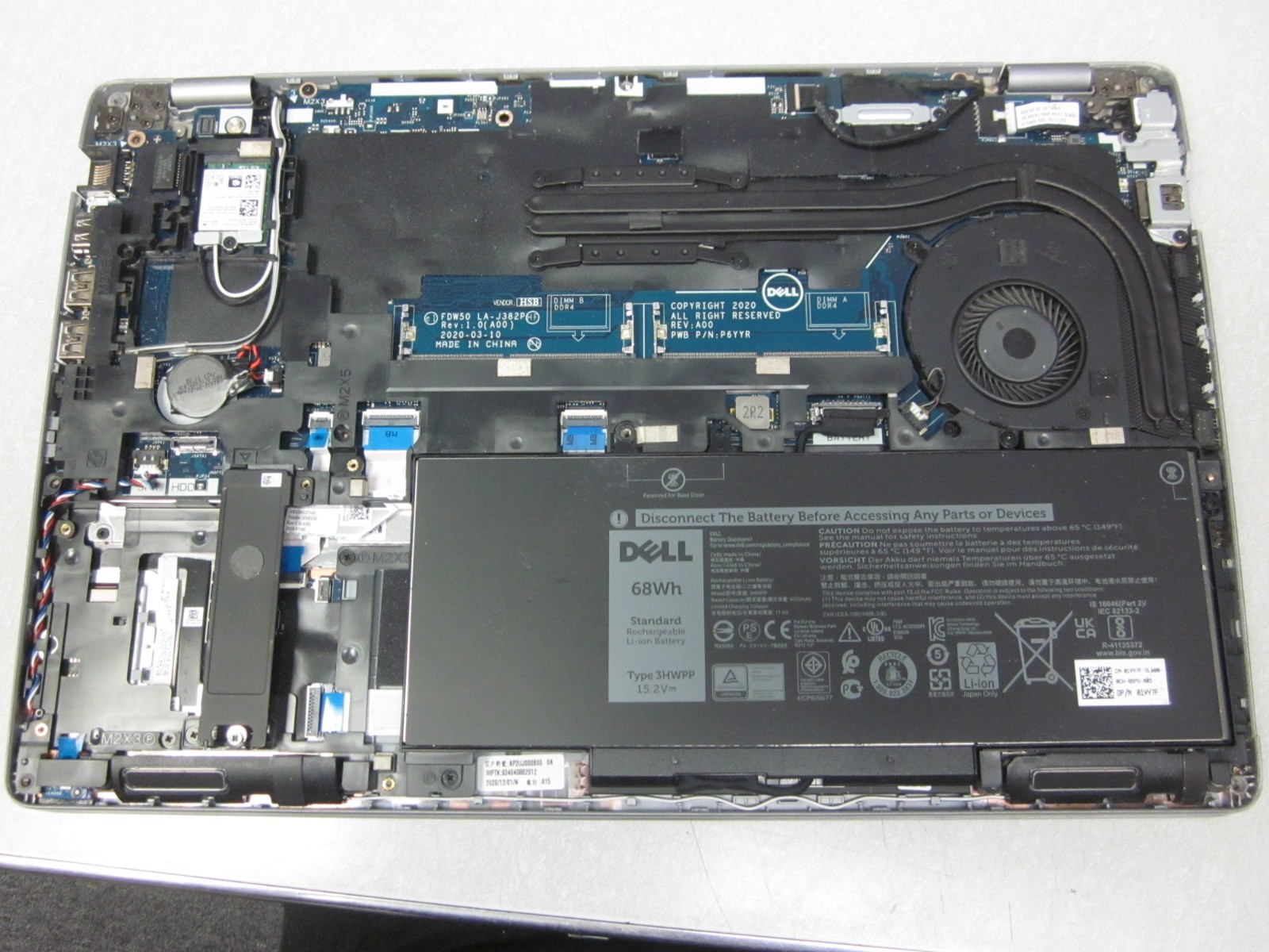 Dell Latitude 5510 i7-10810U 1.10GHz NO RAM, SSD, HD, OS, AC PARTS ONLY READ DIS