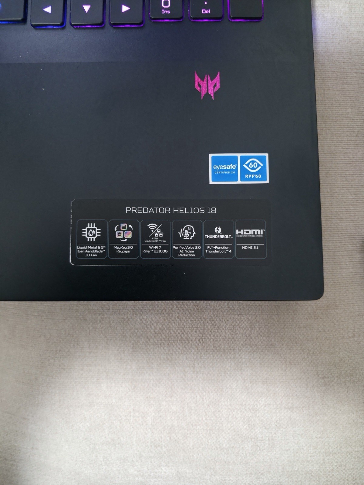 Acer Predator 18 GeForce 4090 2tb Gaming Laptop 250hz Intel Core 32gb Ram