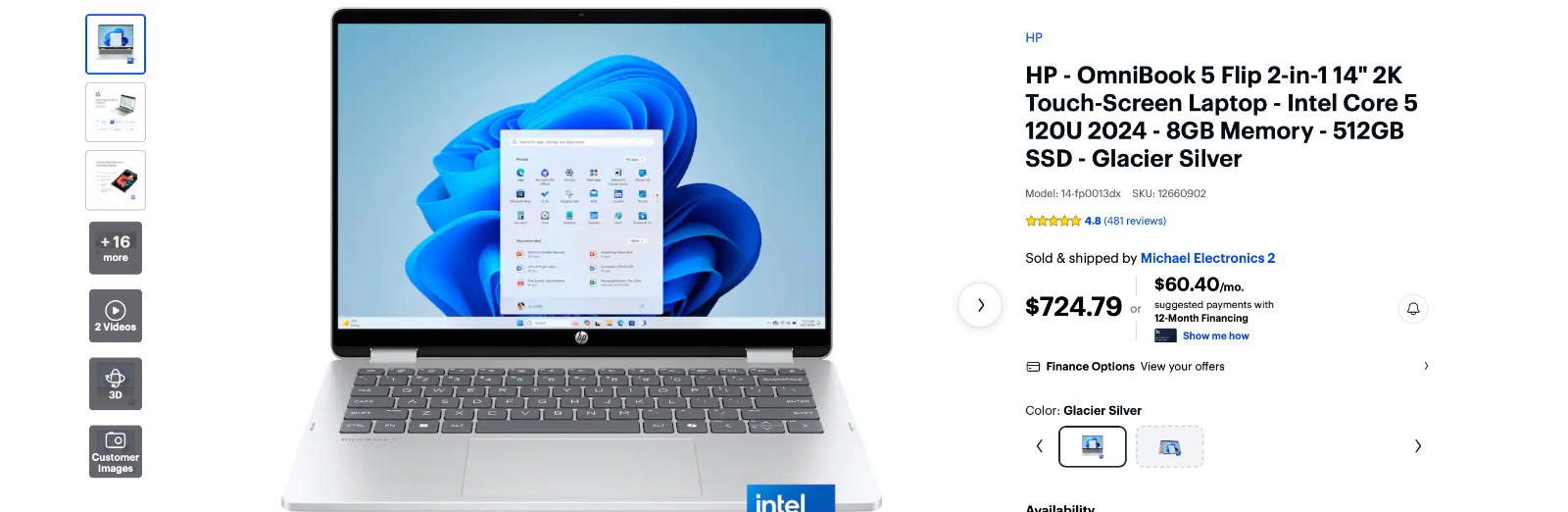 hp – omnibook 5 flip 2-in-1 14inch 2k display