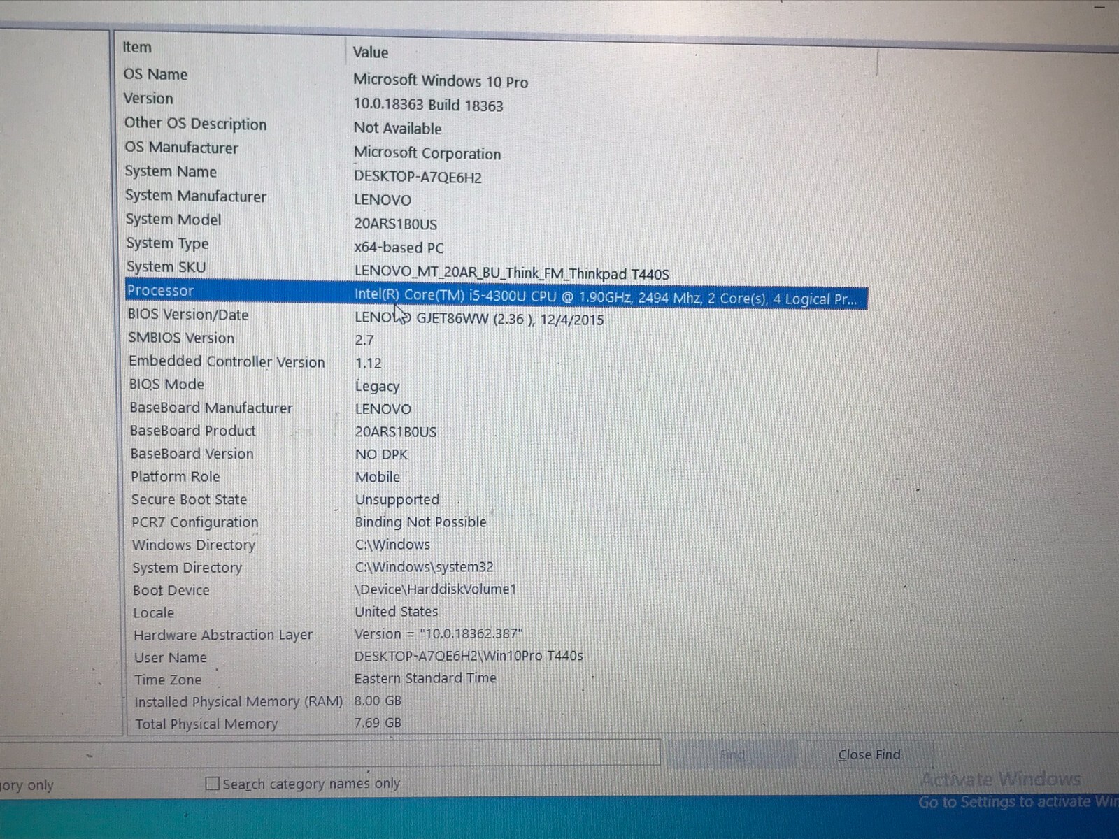 Lenovo ThinkPad T440s | i5-4300U @2.90GHz | 8GB | 500G | Win10 | backlit |