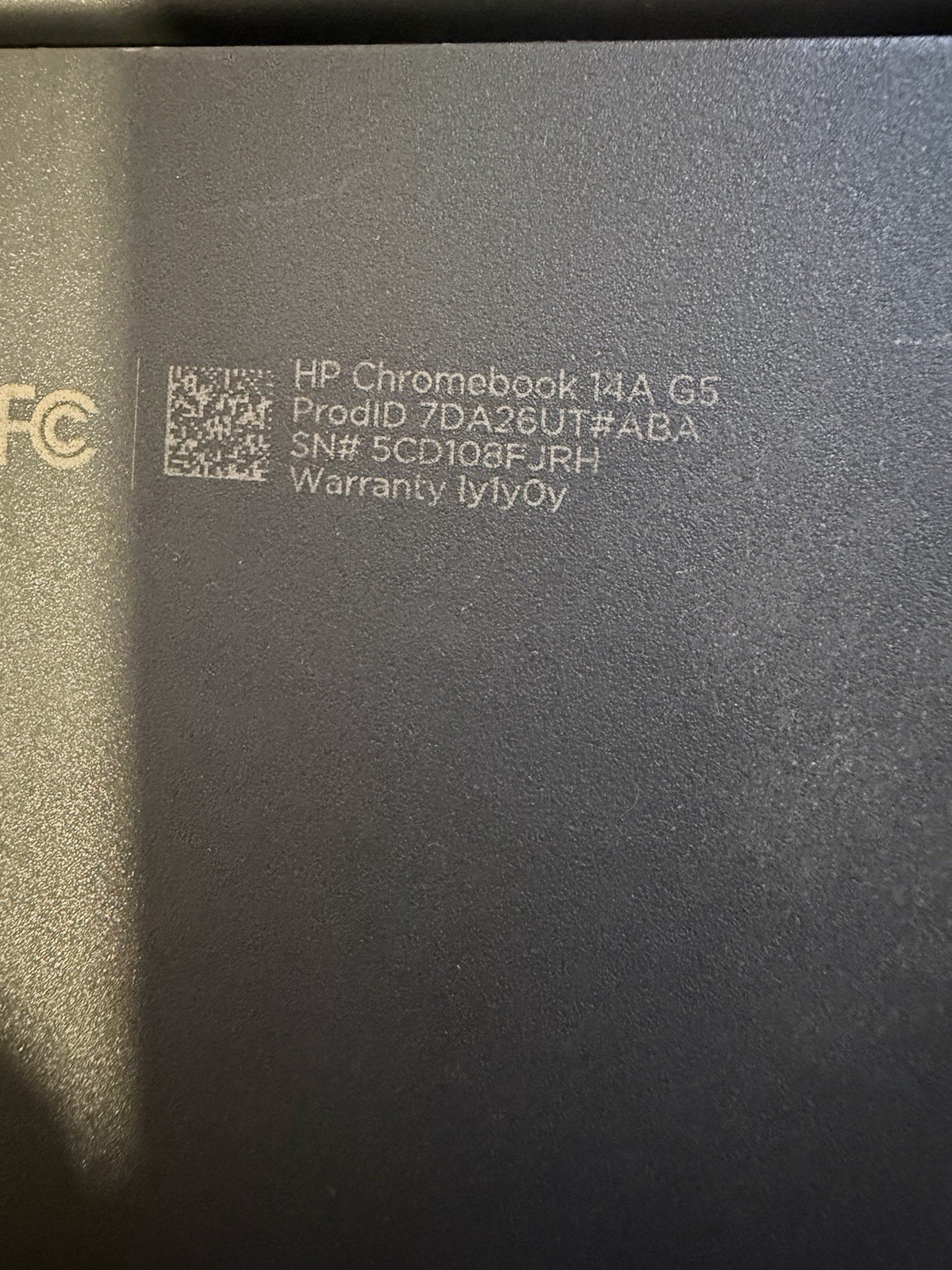 HP Chromebook 14A G5 14” Laptop – NOT Powering On – For Parts or Repair