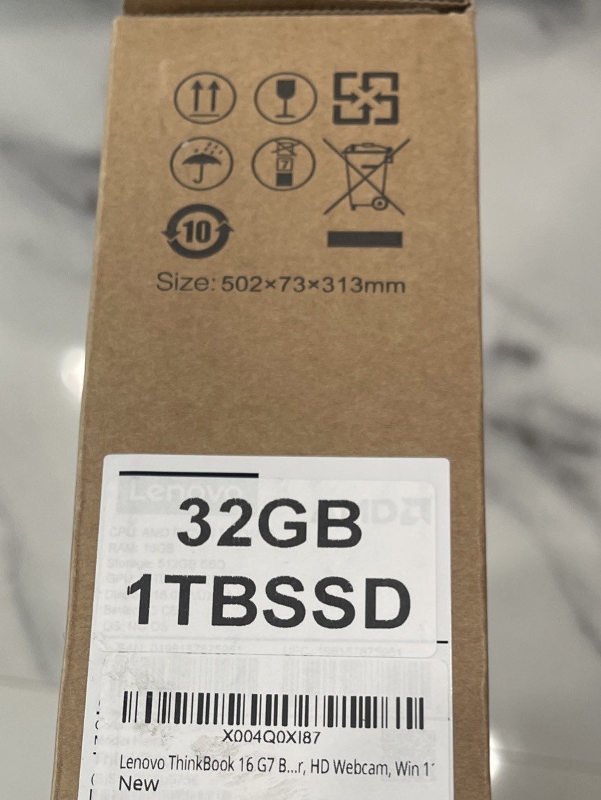 Lenovo ThinkBook 16 G7 Business Laptop, 16” FHD+, AMD Ryzen 7