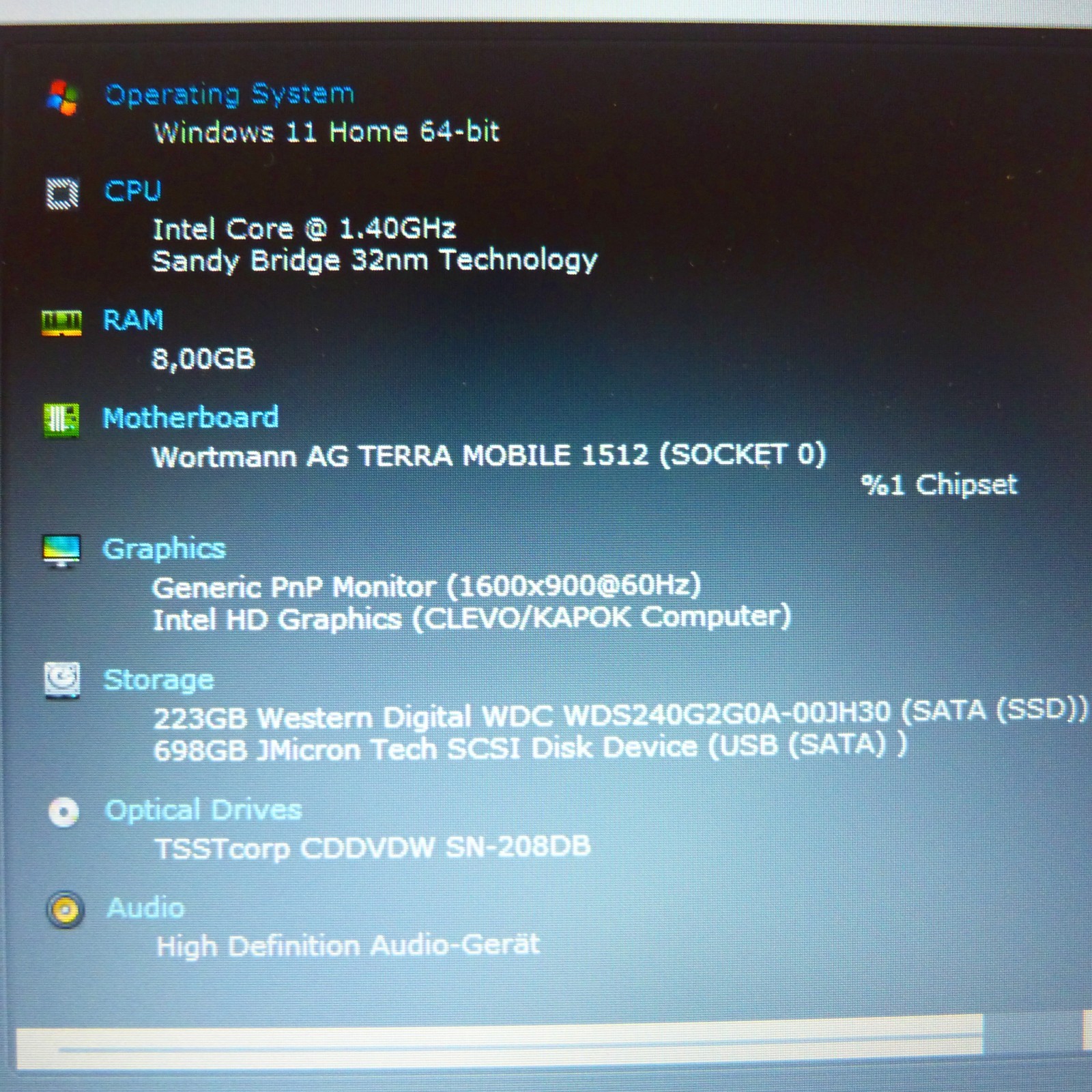 Terra 1712 17″ HDPLUS PRO Business SSD Windows 11 l 8GB RAM NEW l HDMI DVDRW