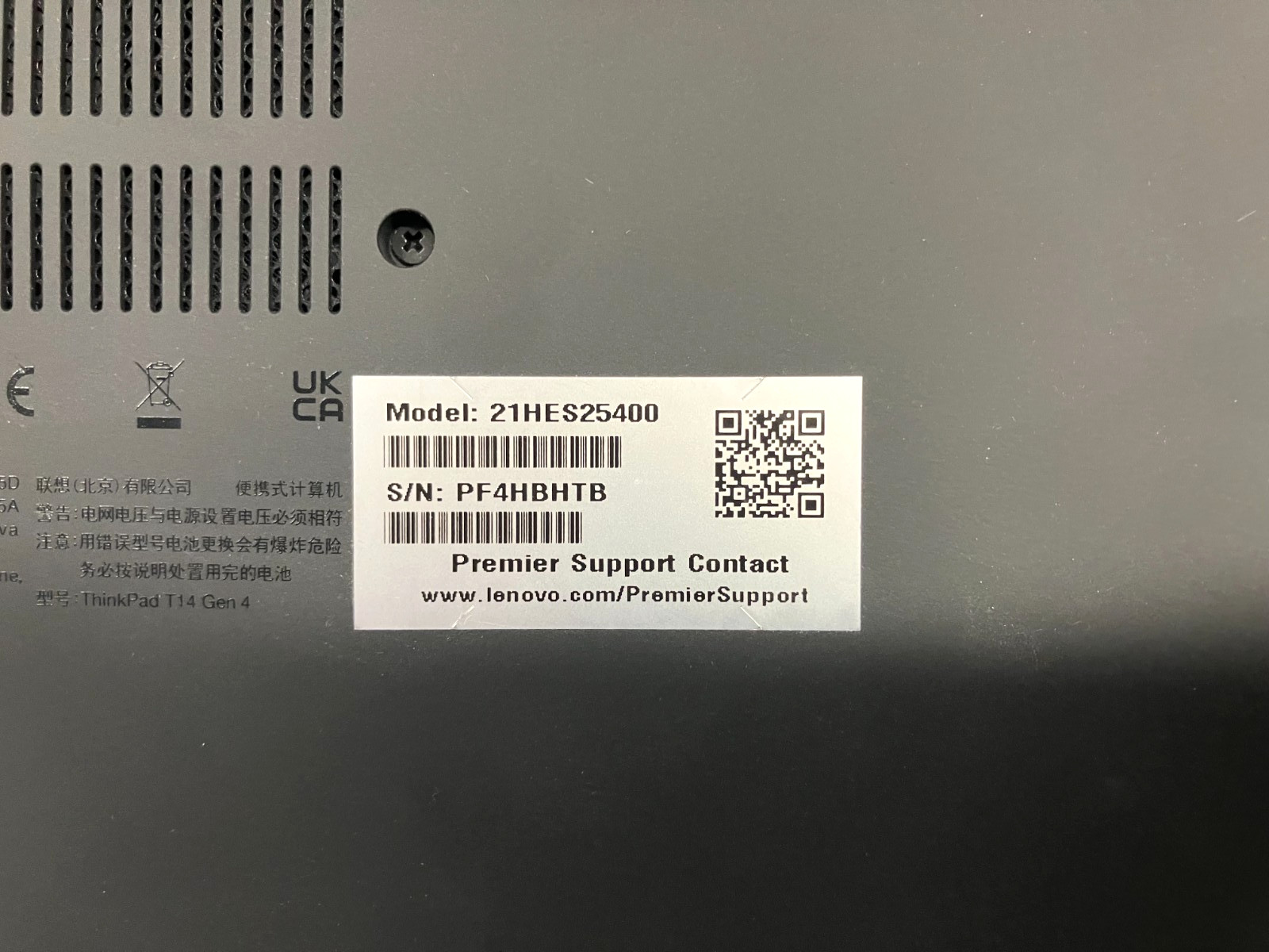 ThinkPad T14 Gen4 14″ i5-1345U 2.4GHz 16GB RAM 256GB SSD No OS